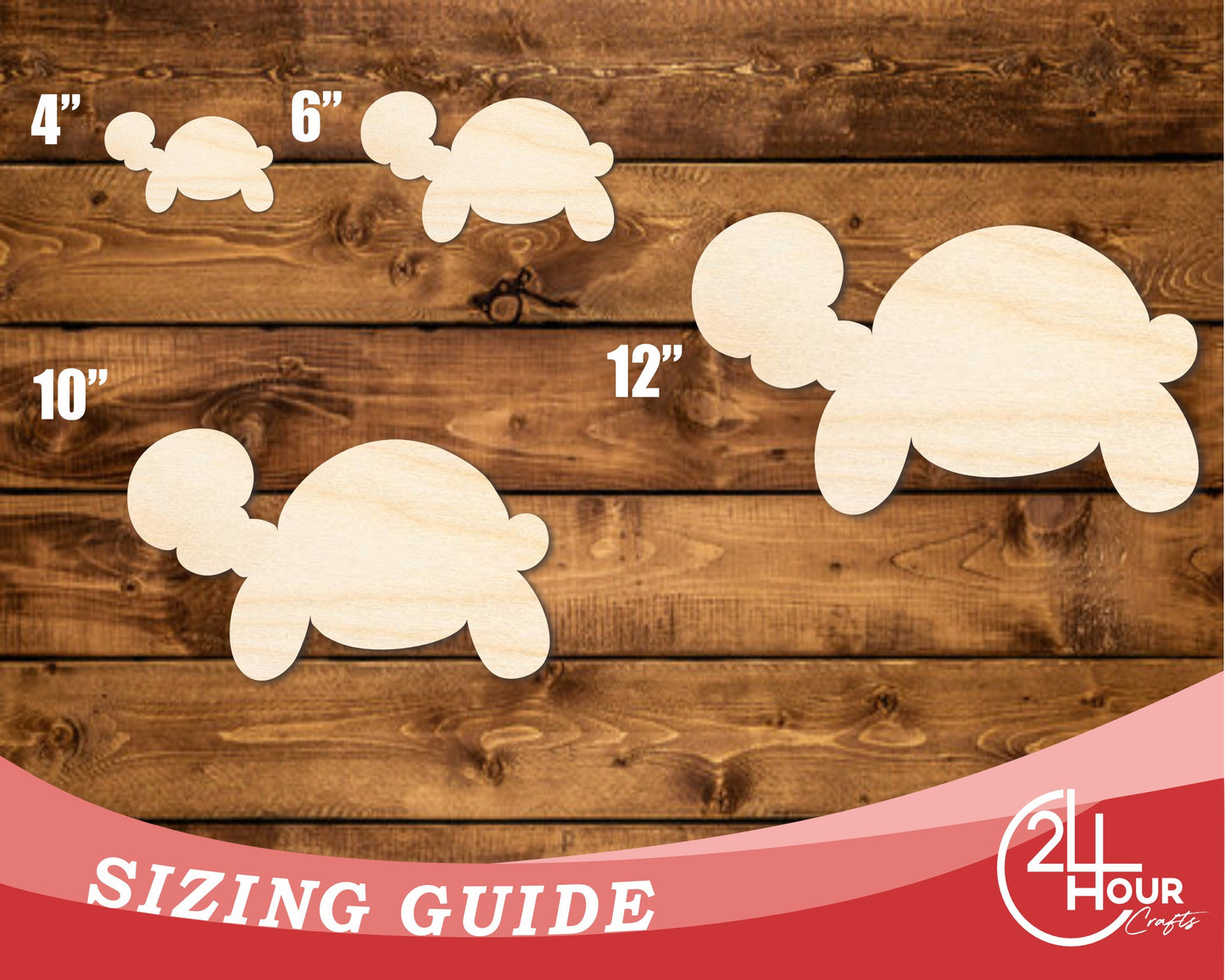 Unfinished Wood Balloon Turtle Shape | DIY Craft Cutout | up to 46" DIY