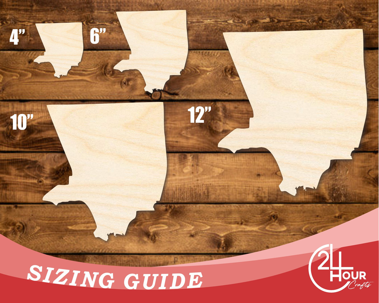 Unfinished Wood Los Angeles LA County Shape | DIY Craft Cutout | up to 46" DIY
