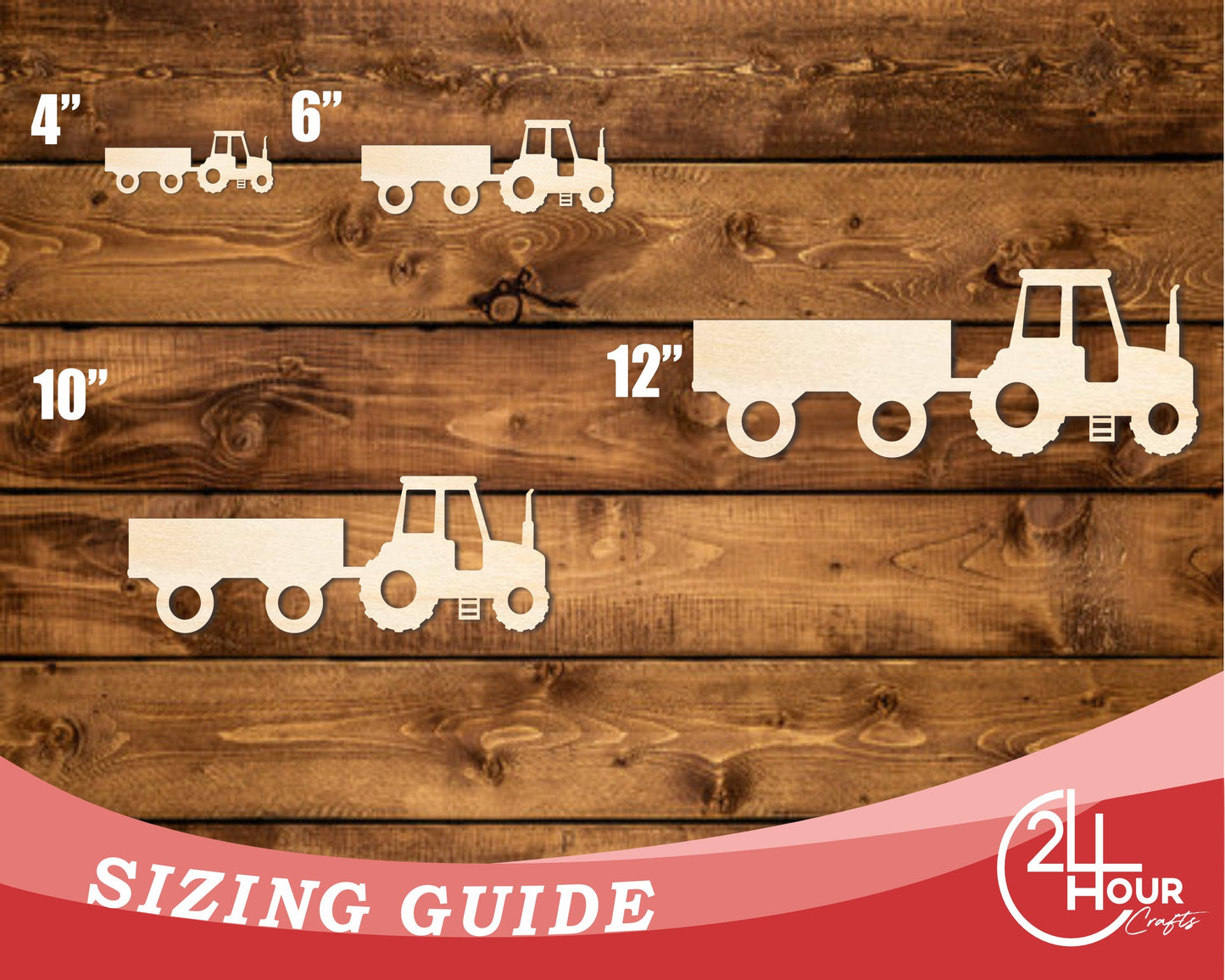 Unfinished Wood Hay Ride Shape | DIY Craft Cutout | up to 46" DIY