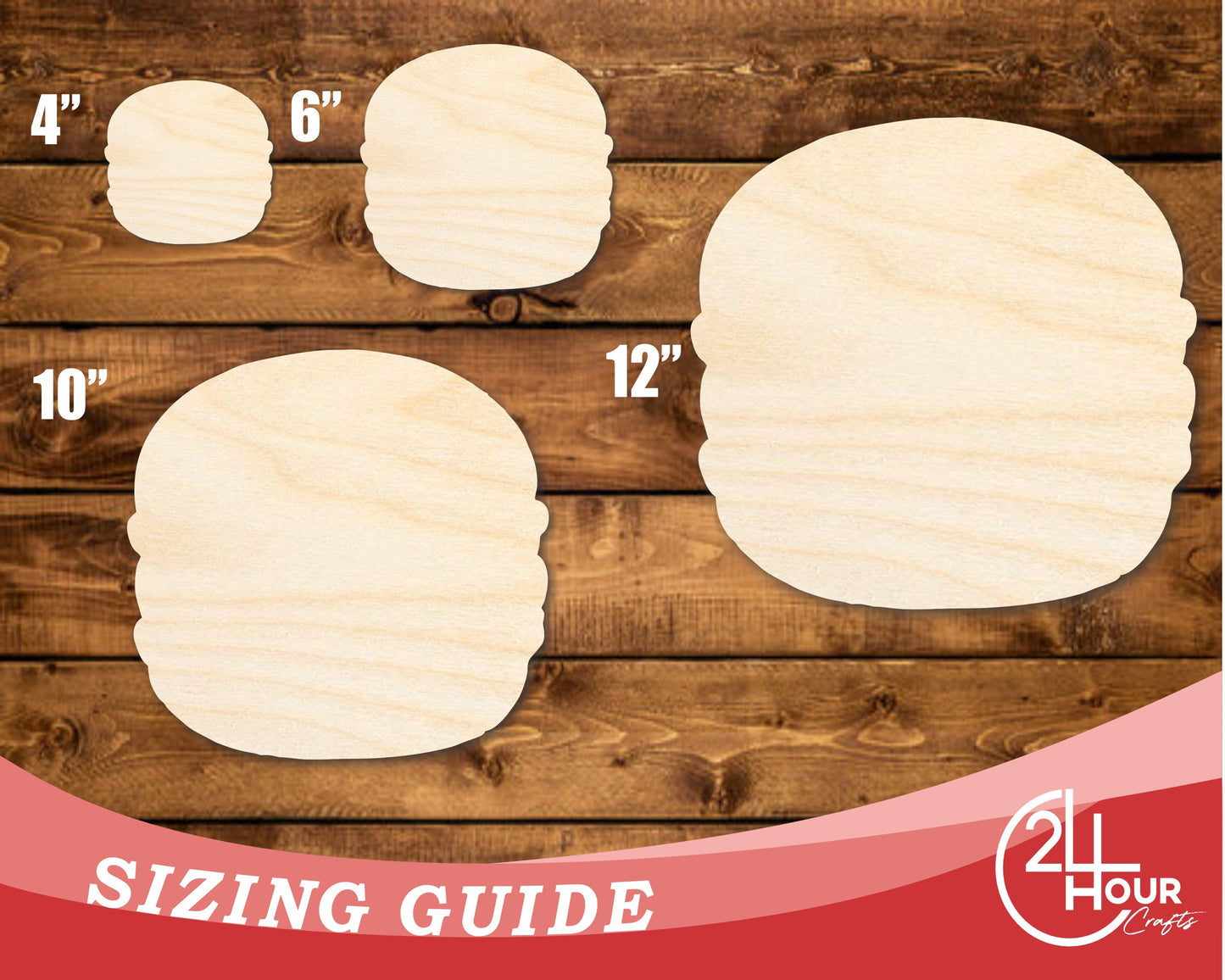 Unfinished Wood Macaron Shape | DIY Craft Cutout | up to 46" DIY