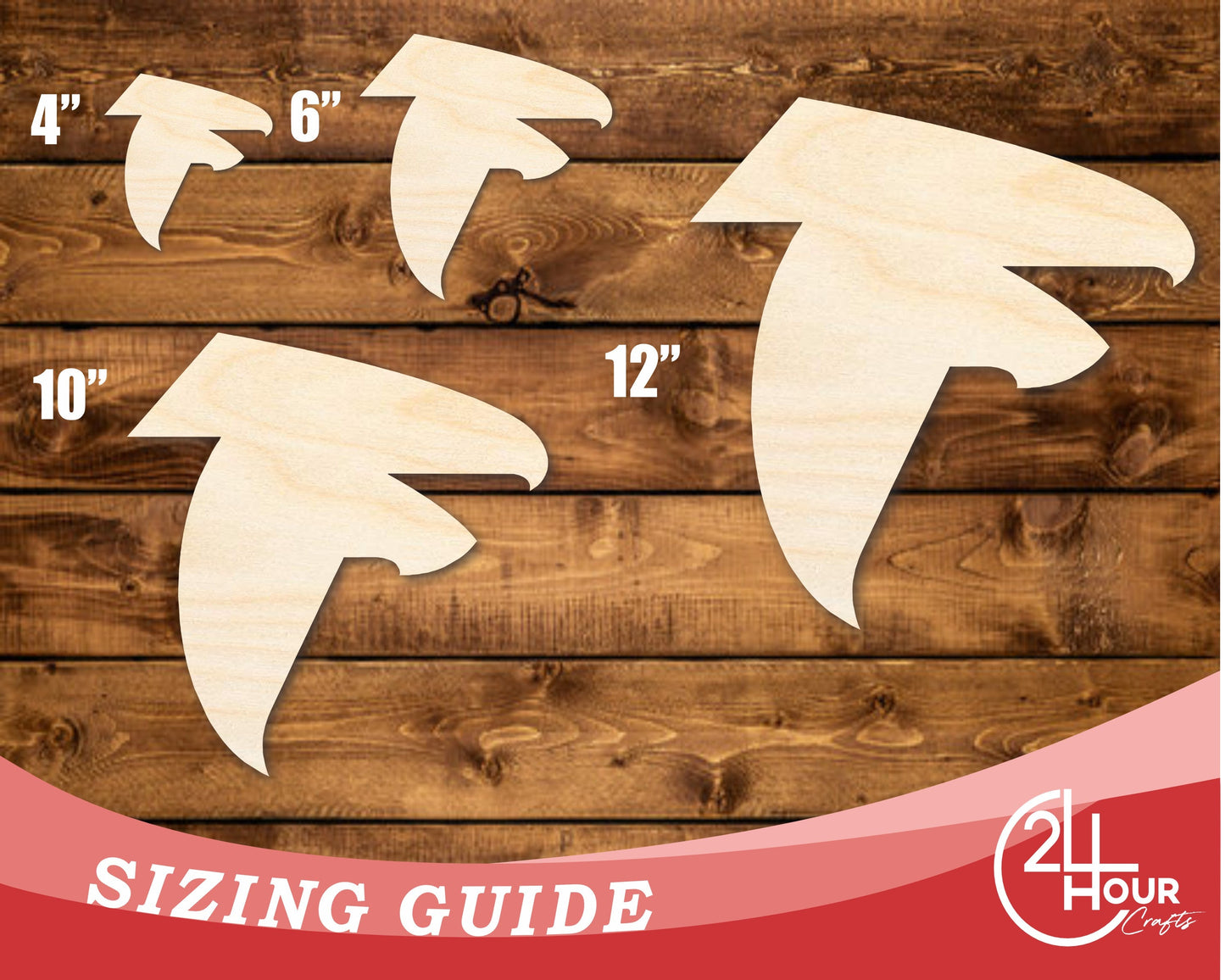 Unfinished Wood Falcon Mascot Shape | DIY Craft Cutout | up to 46" DIY