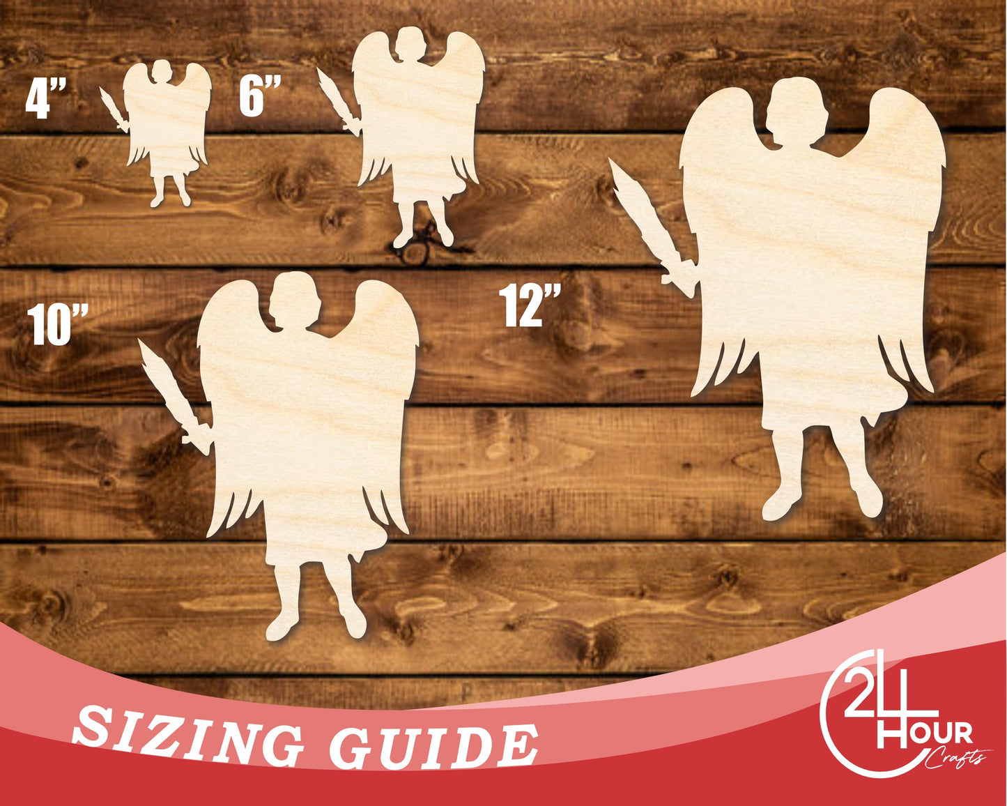 Unfinished Wood Saint Michael Shape | DIY Craft Cutout | up to 46" DIY