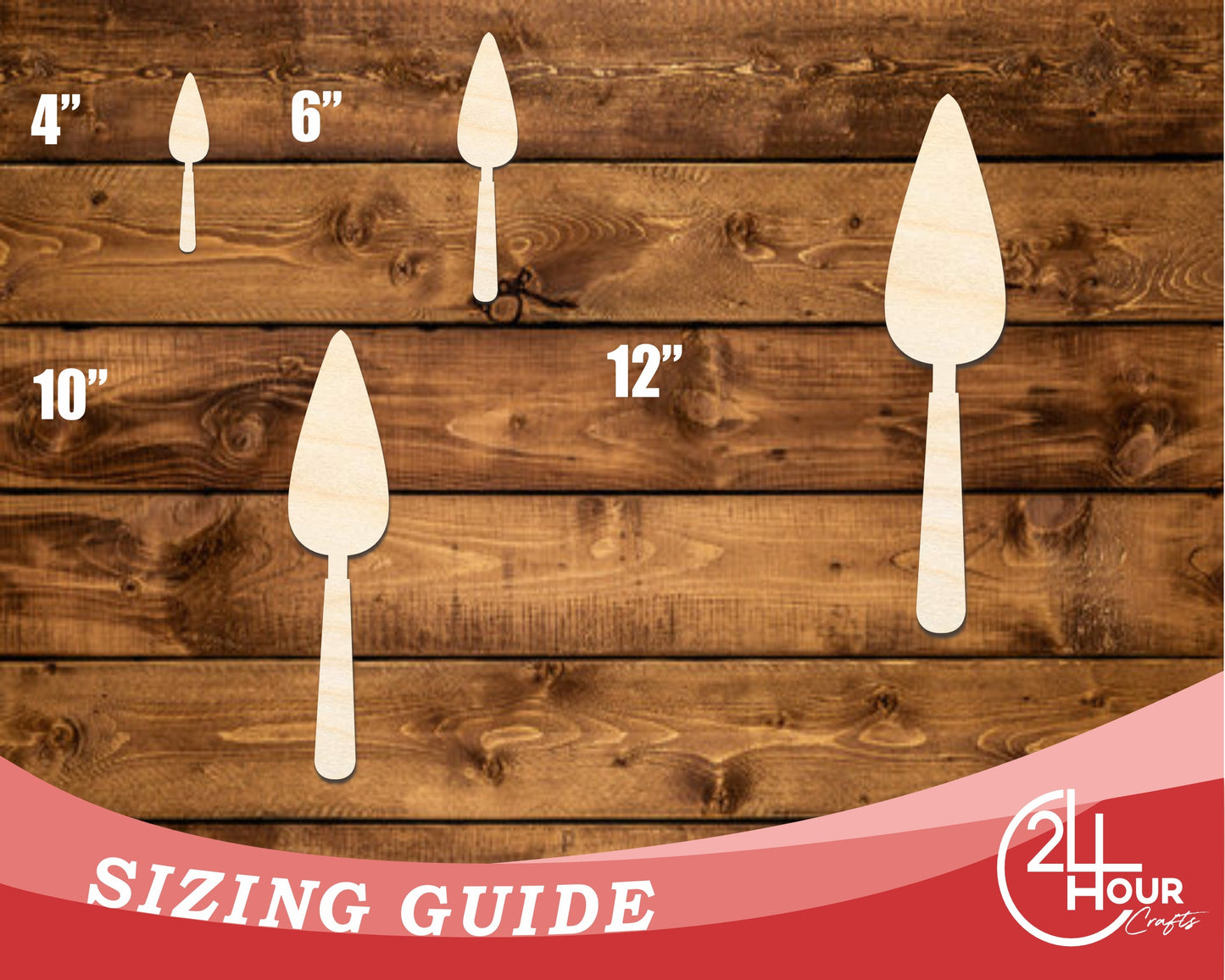Unfinished Wood Cake Spatula Shape | DIY Craft Cutout | up to 46" DIY