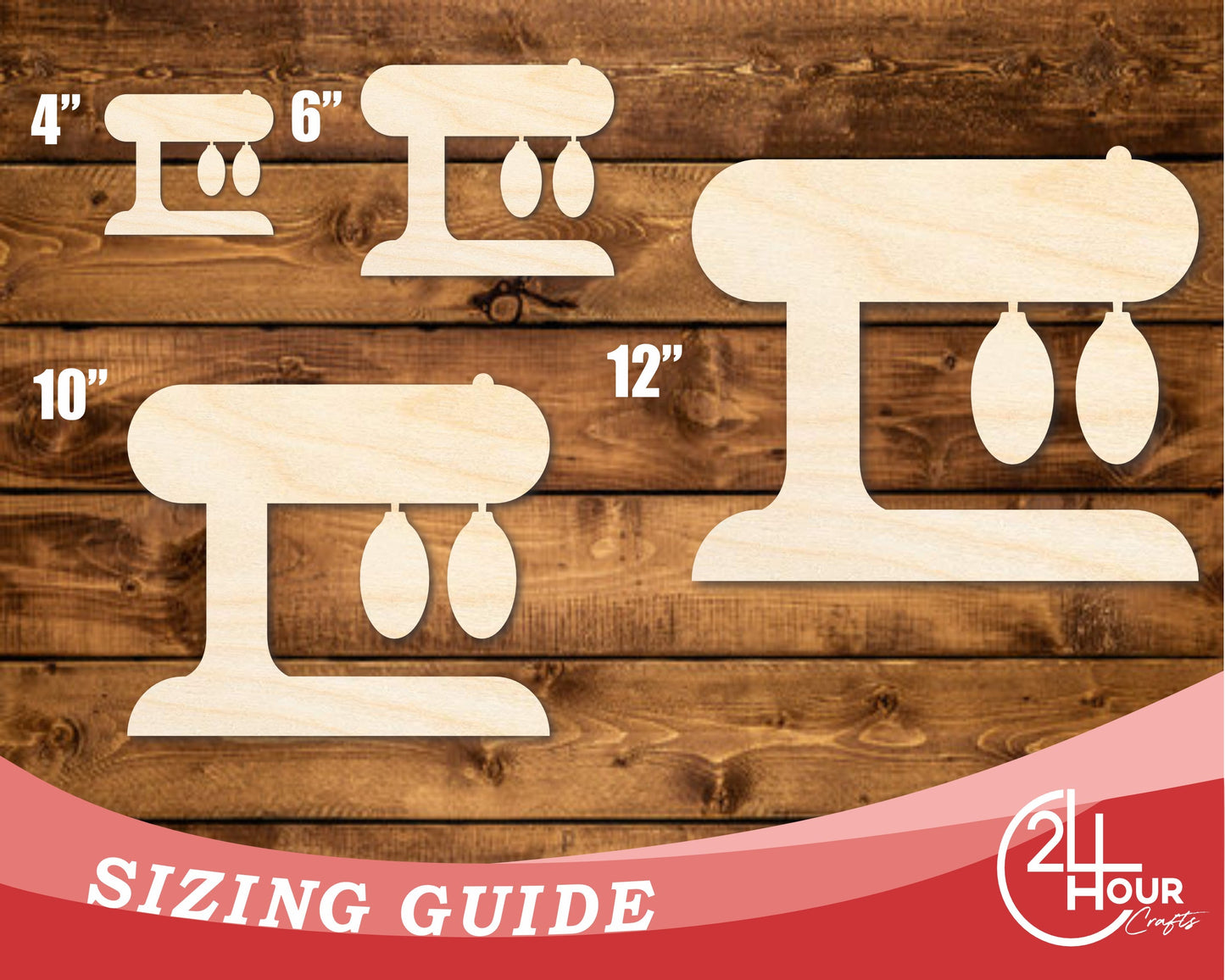 Unfinished Wood Large Mixer Shape | DIY Craft Cutout | up to 46" DIY