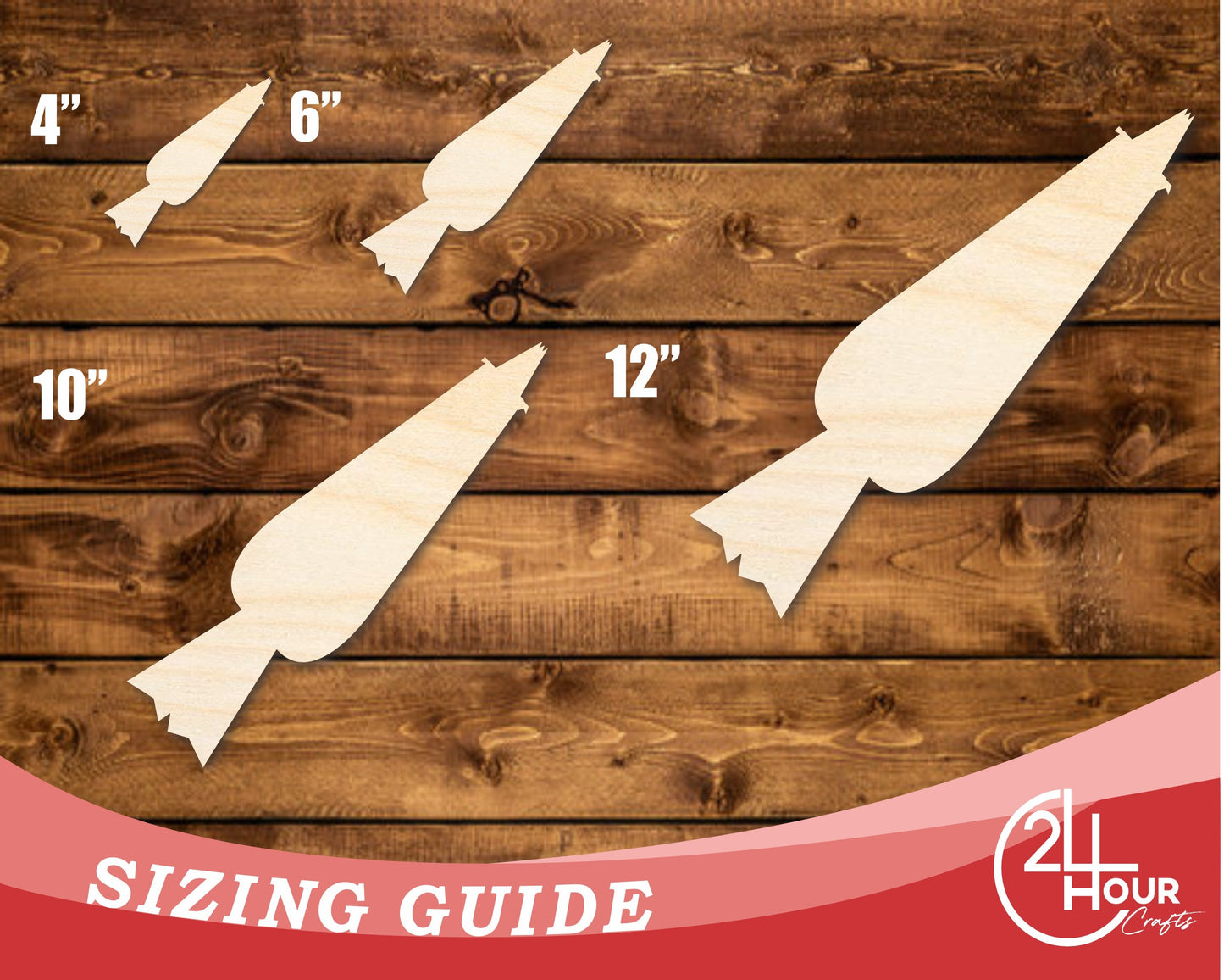 Unfinished Wood Icing Bag Shape | DIY Craft Cutout | up to 46" DIY