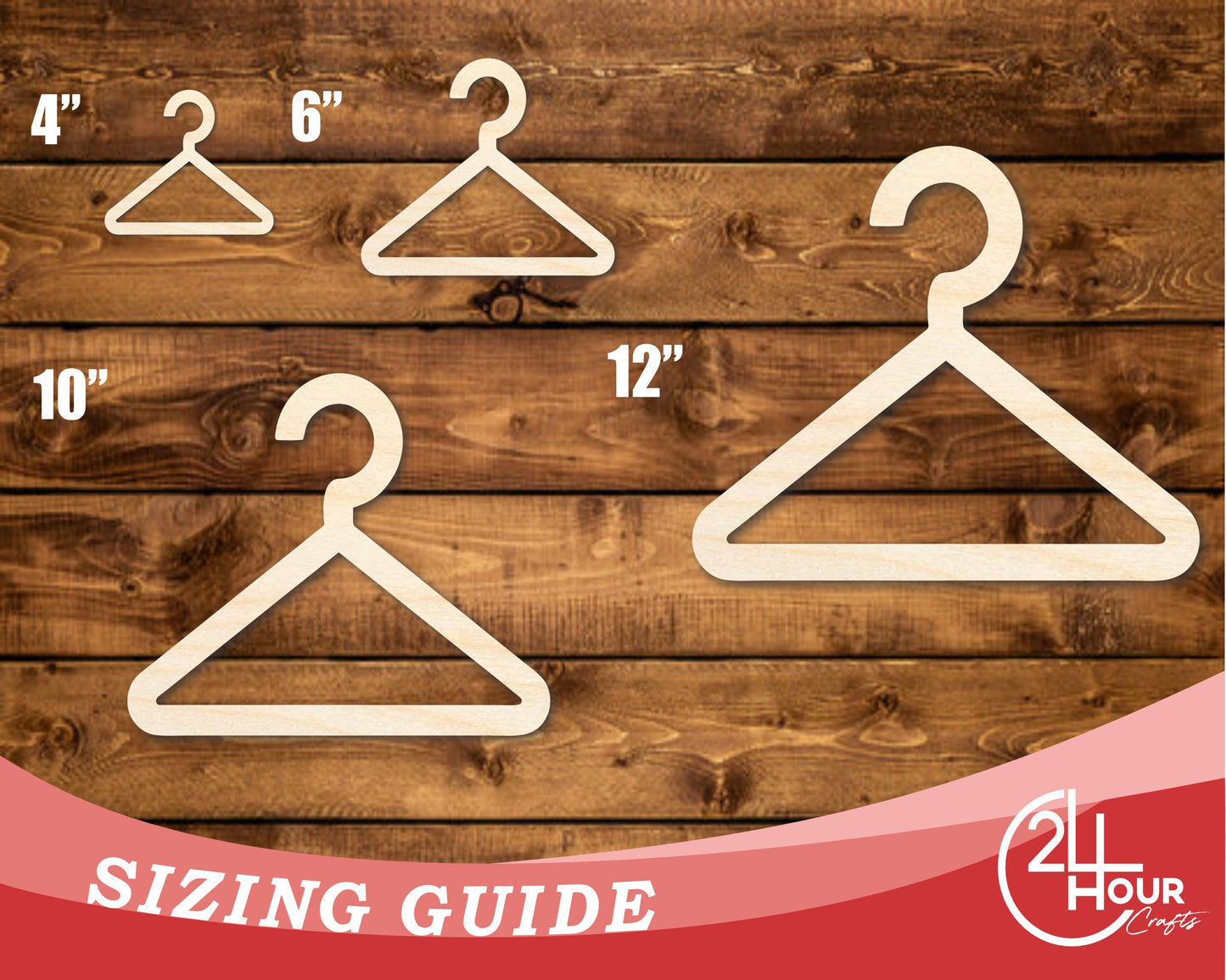Unfinished Wood Hanger Shape | DIY Craft Cutout | up to 46" DIY