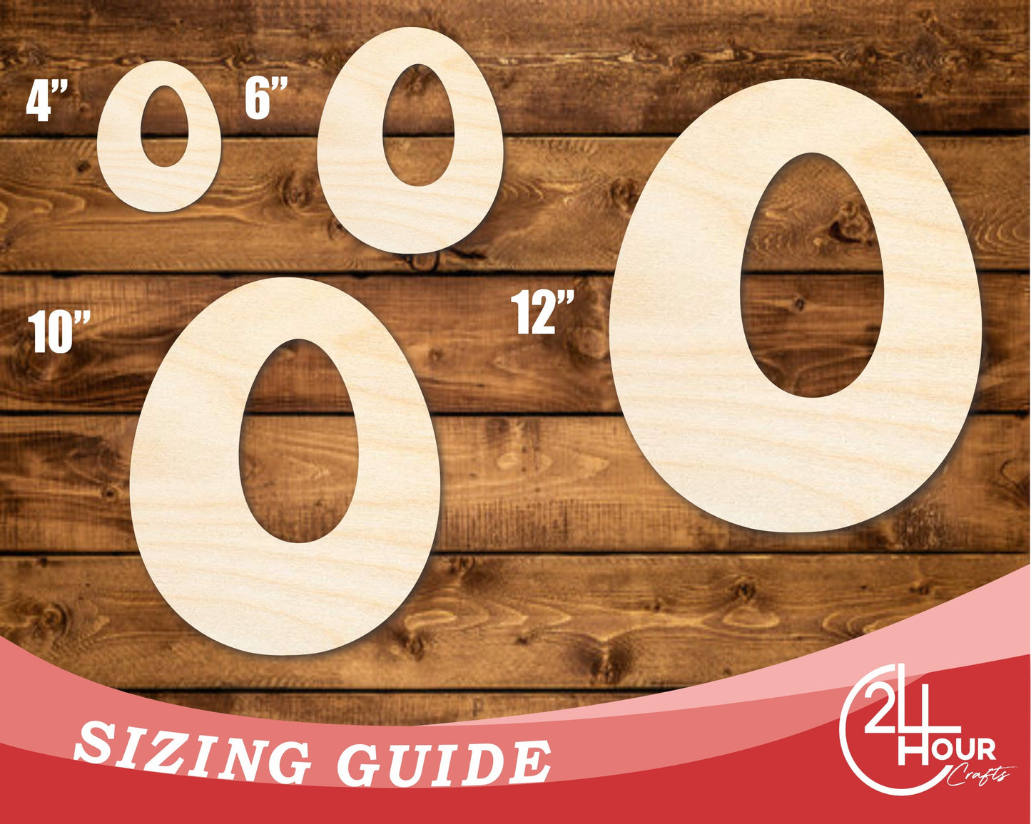 Unfinished Wood Groovy O Font Shape | DIY Craft Cutout | up to 46" DIY