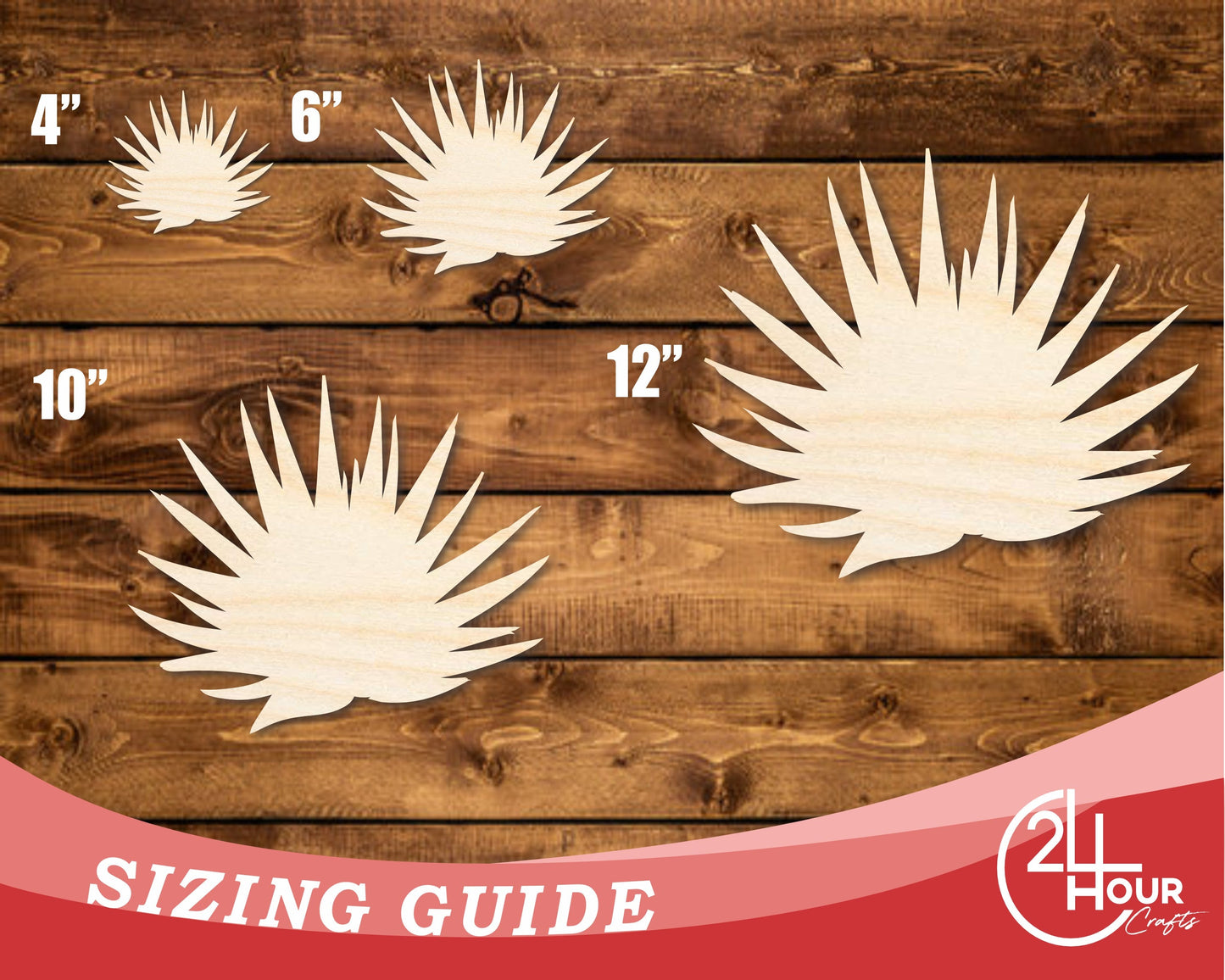 Unfinished Wood Agave Plant Shape | DIY Craft Cutout | up to 46" DIY