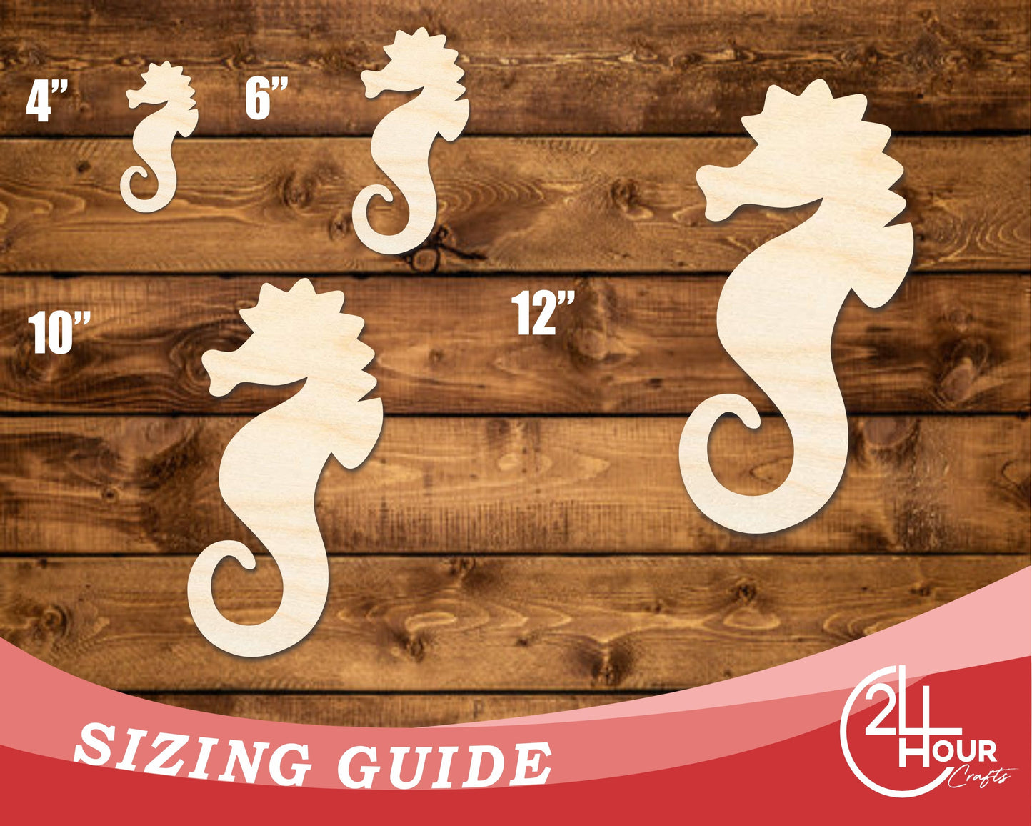 Unfinished Wood Seahorse Shape | JGrondz | DIY Craft Cutout | up to 46" DIY