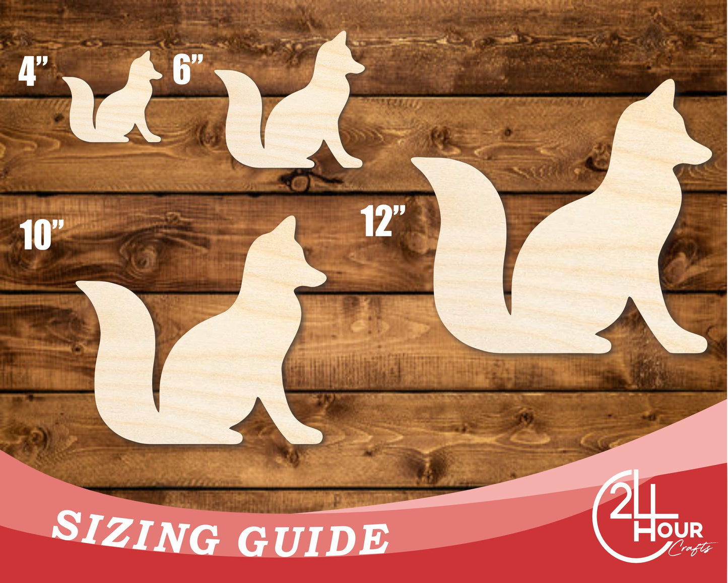 Unfinished Wood Fox Shape | JGrondz | DIY Craft Cutout | up to 46" DIY