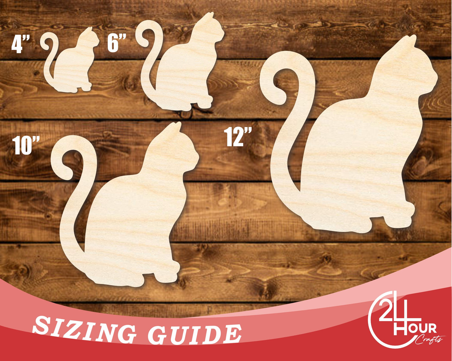 Unfinished Wood Cat Shape | JGrondz | DIY Craft Cutout | up to 46" DIY
