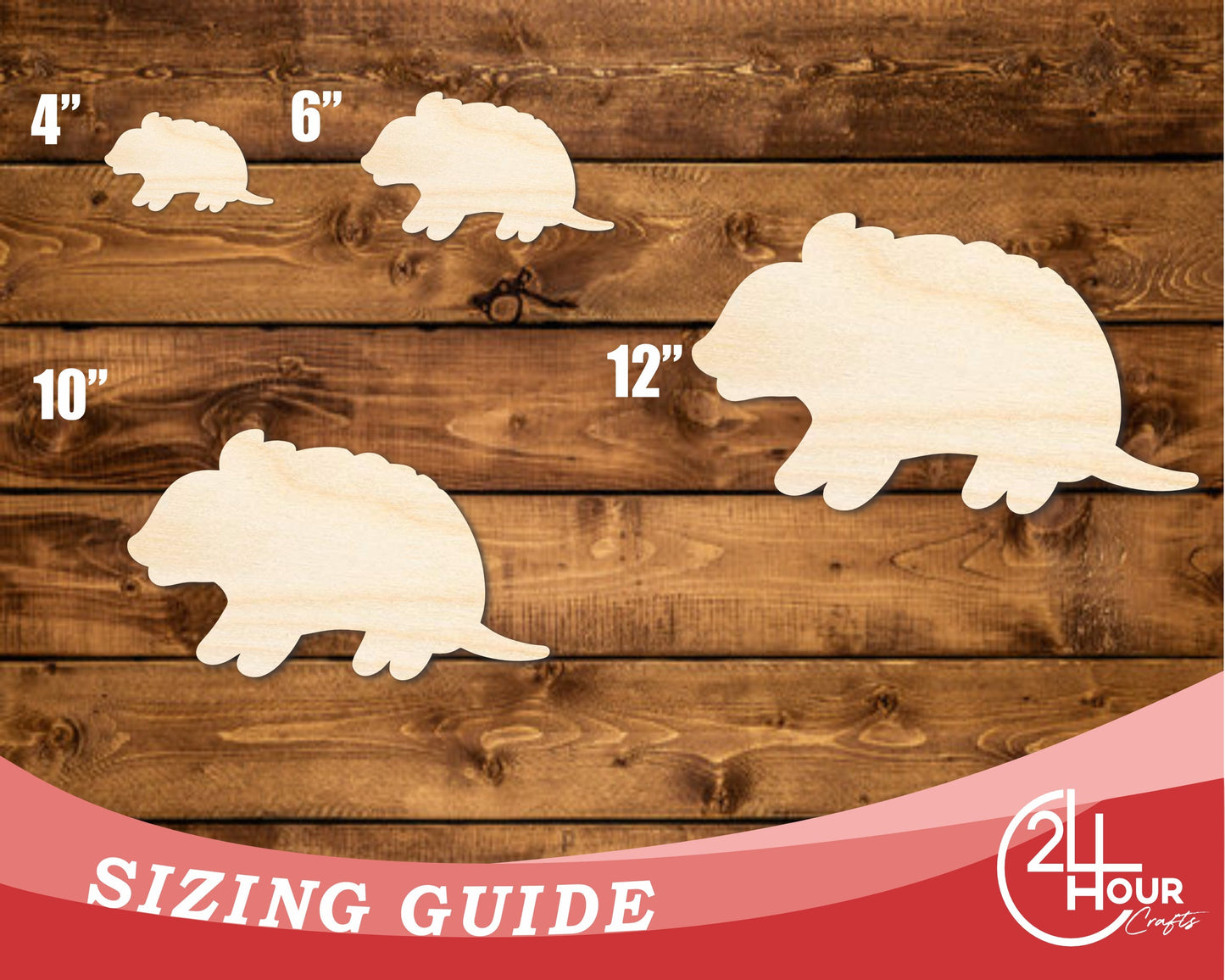 Unfinished Wood Armadillo Shape | DIY Craft Cutout | up to 46" DIY