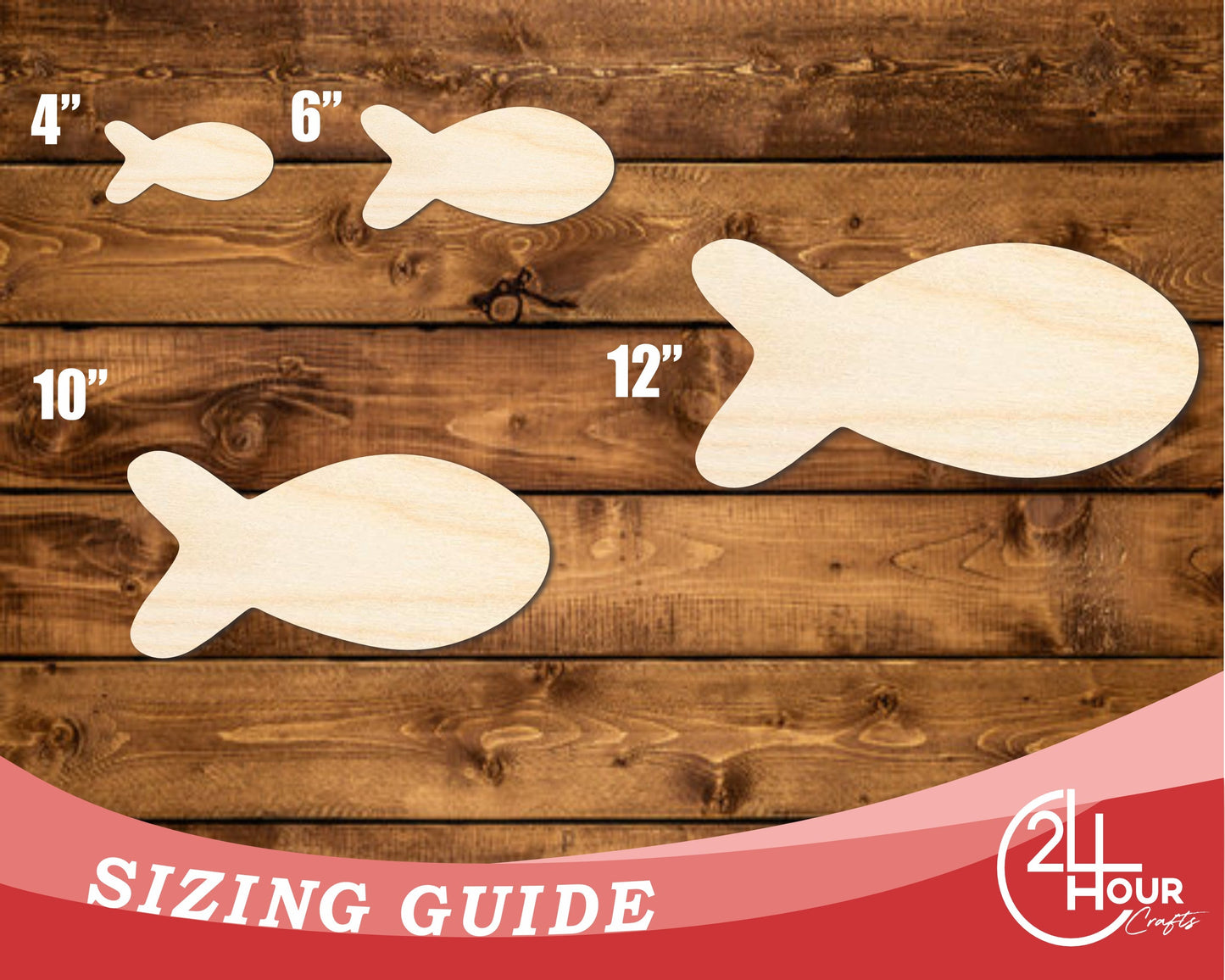 Unfinished Wood Fish Shape | JGrondz | DIY Craft Cutout | up to 46" DIY