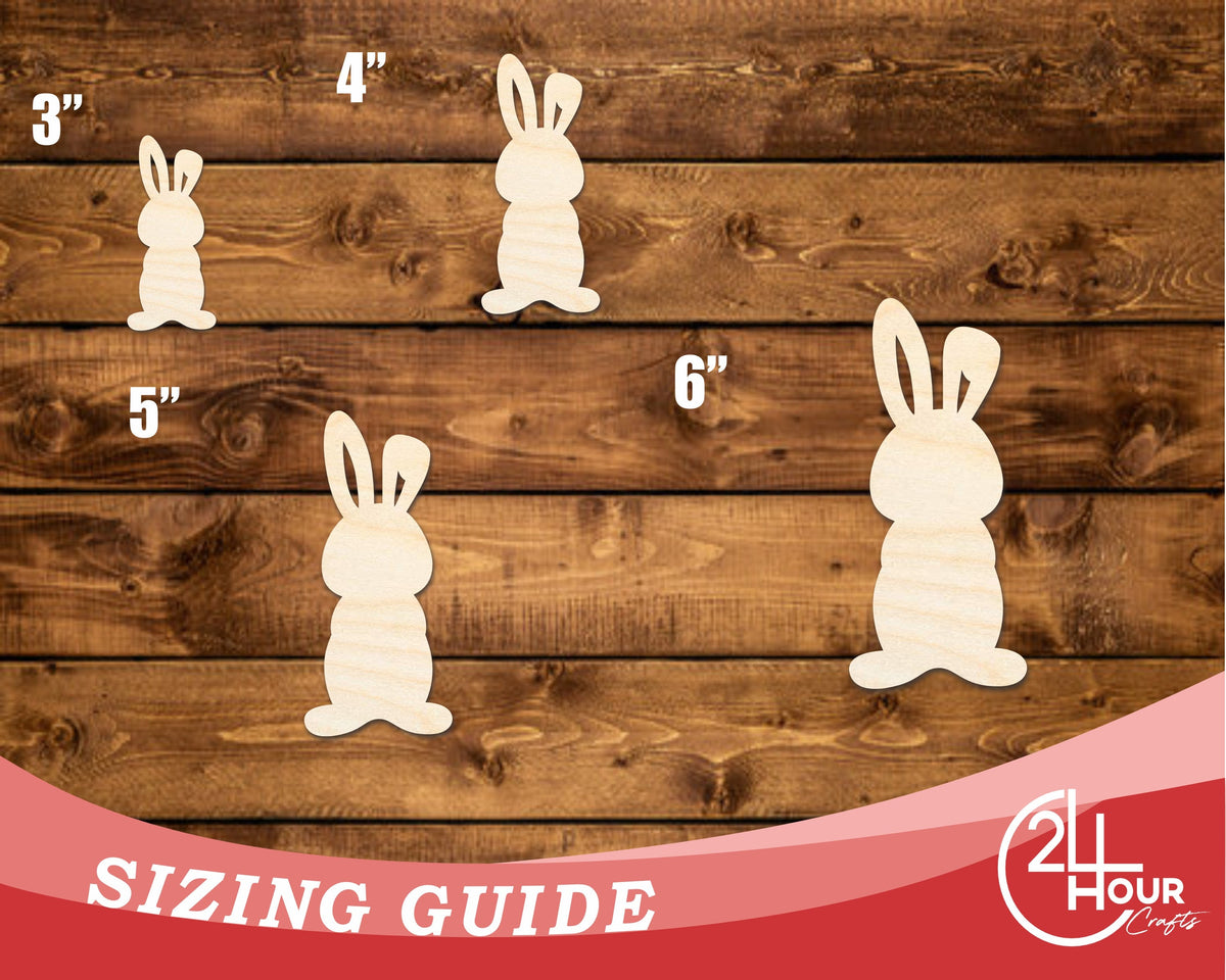 Unfinished Wood Simple Bunny Shape | Wild at Play | DIY Craft Cutout | up to 6" DIY |
