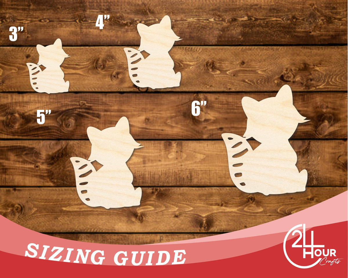 Unfinished Wood Simple Raccoon Shape | Wild at Play | DIY Craft Cutout | up to 6" DIY |