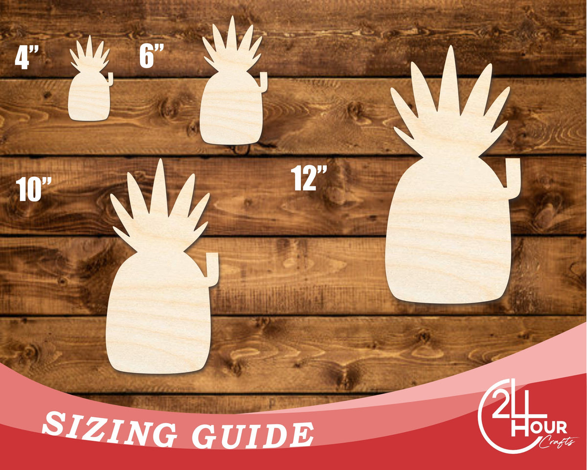 Unfinished Wood Cartoon Pineapple House Shape - Craft - up to 46" DIY
