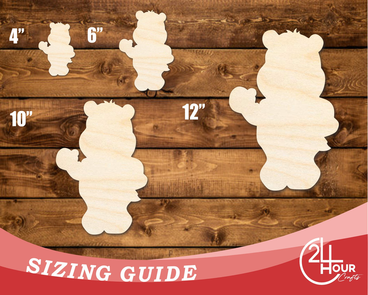 Unfinished Wood Happy Cartoon Bear Shape - Craft - up to 46" DIY