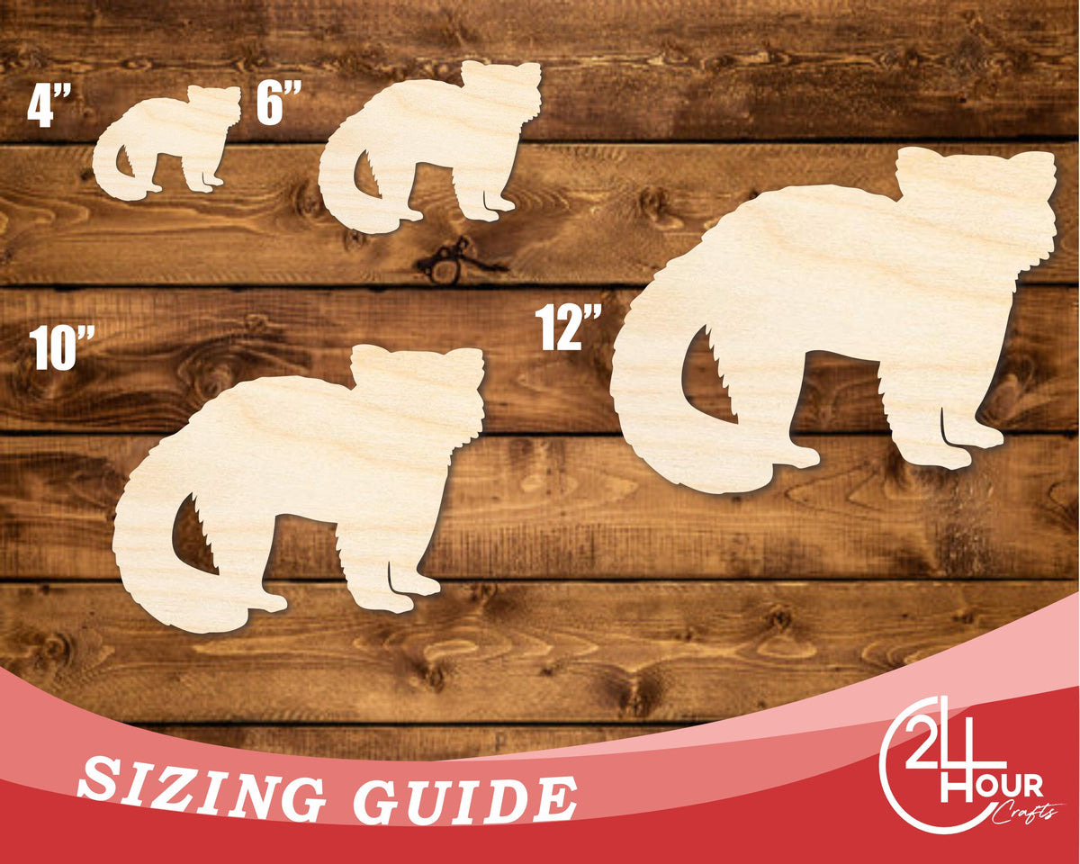 Unfinished Wood Red Panda Shape - Craft - up to 46" DIY