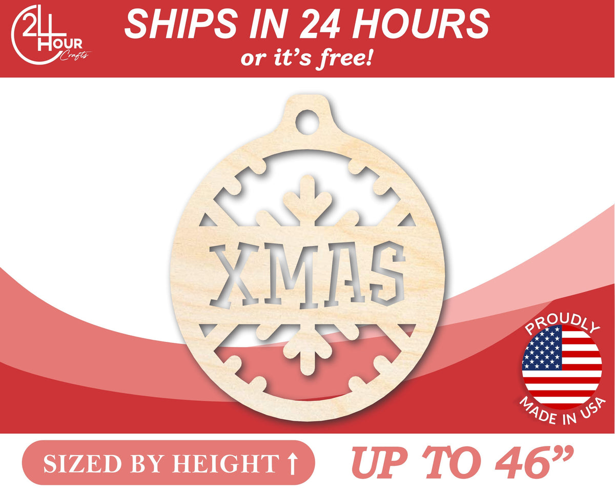 Unfinished Wood Xmas Ornament Shape - Craft - up to 46" DIY