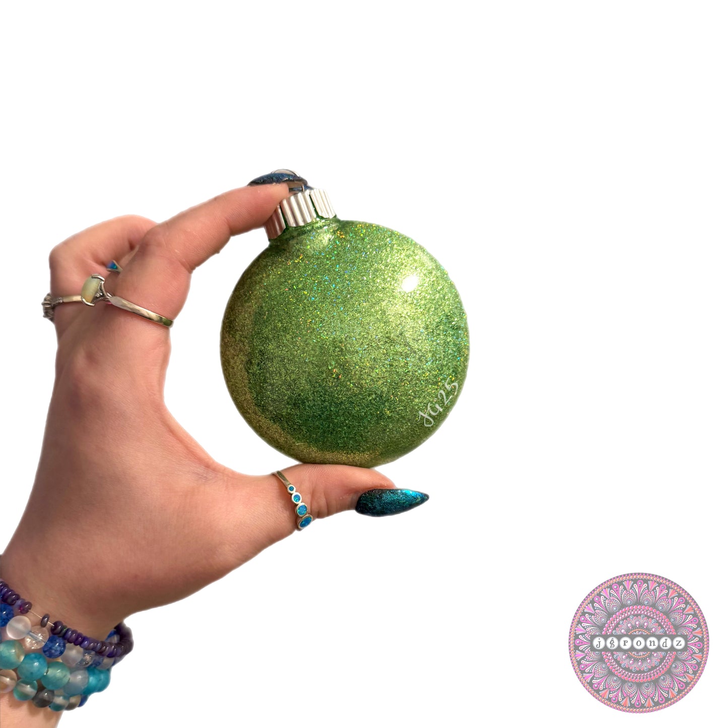 3” Mandala Glitter Ornament