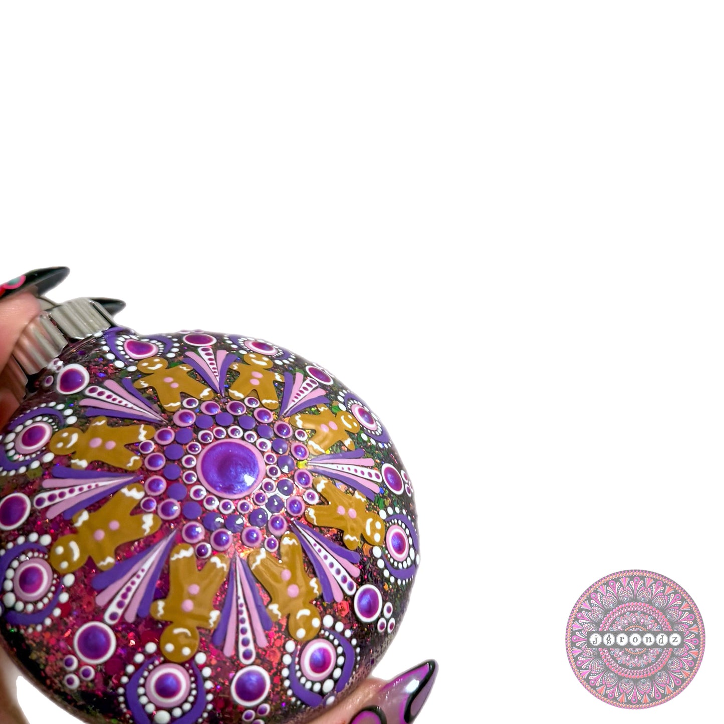 3” Gingerbread Mandala Glitter Ornament