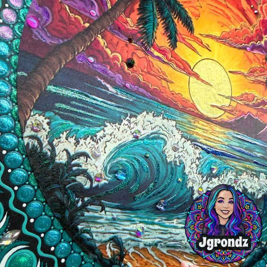 16” Beach Mandala Painting