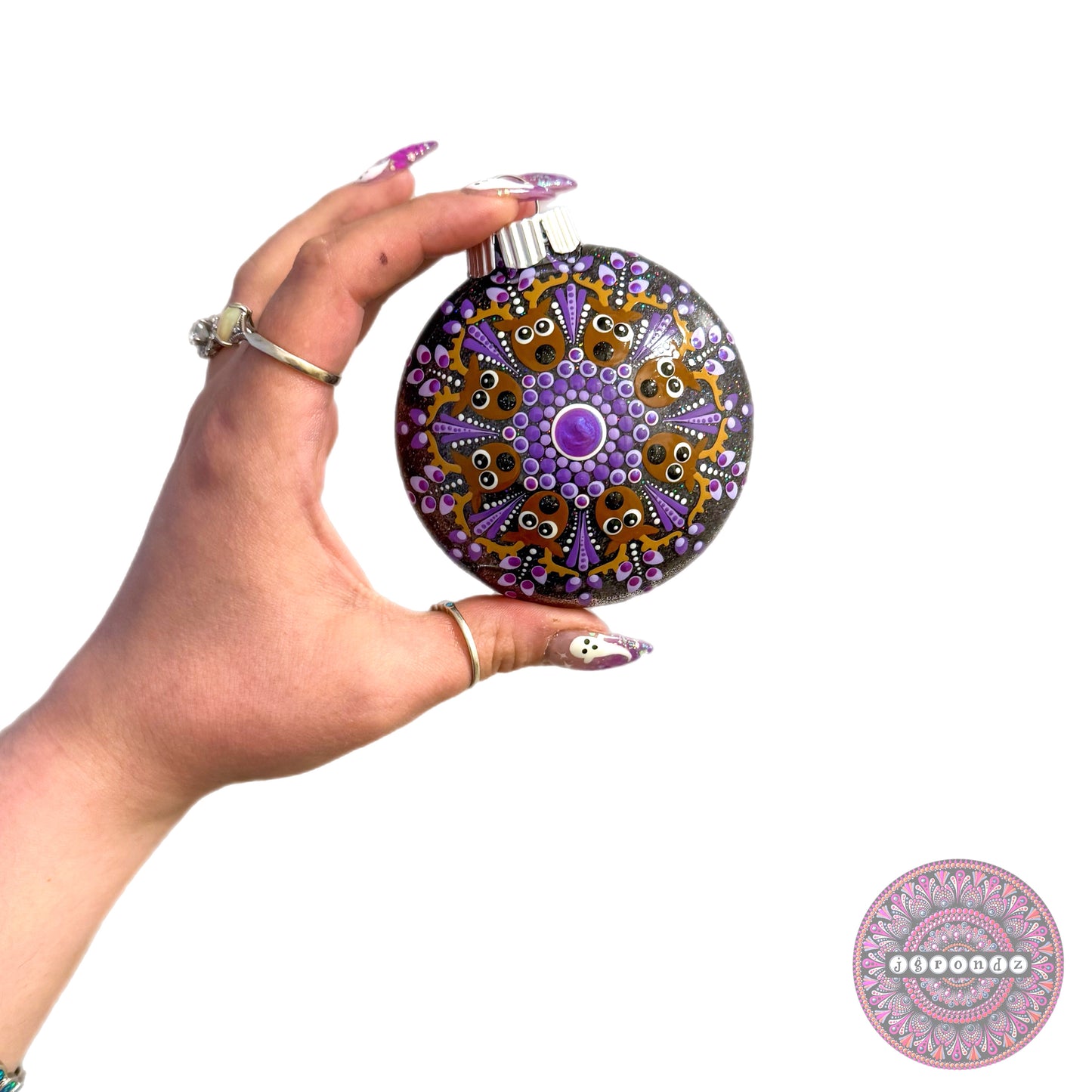 3” Reindeer Mandala Glitter Ornament