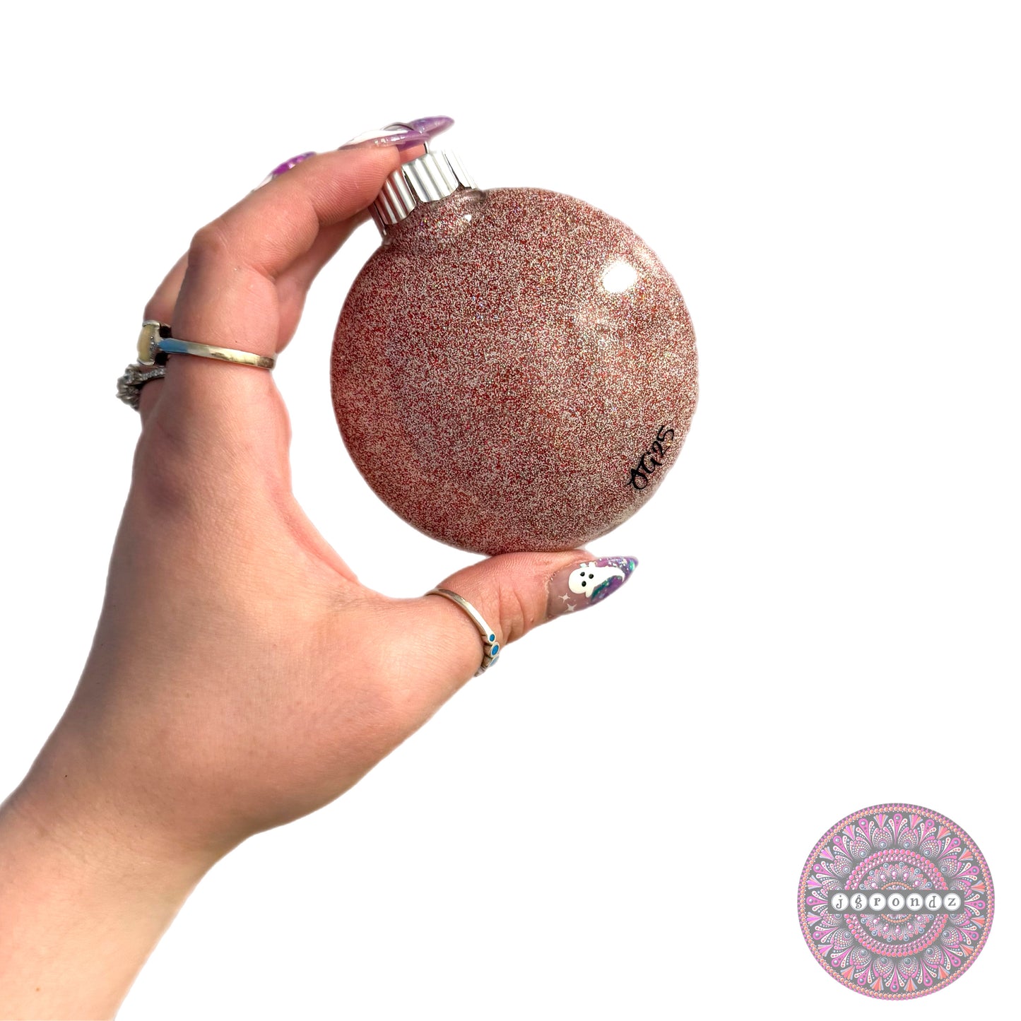 3” Rudolph Mandala Glitter Ornament