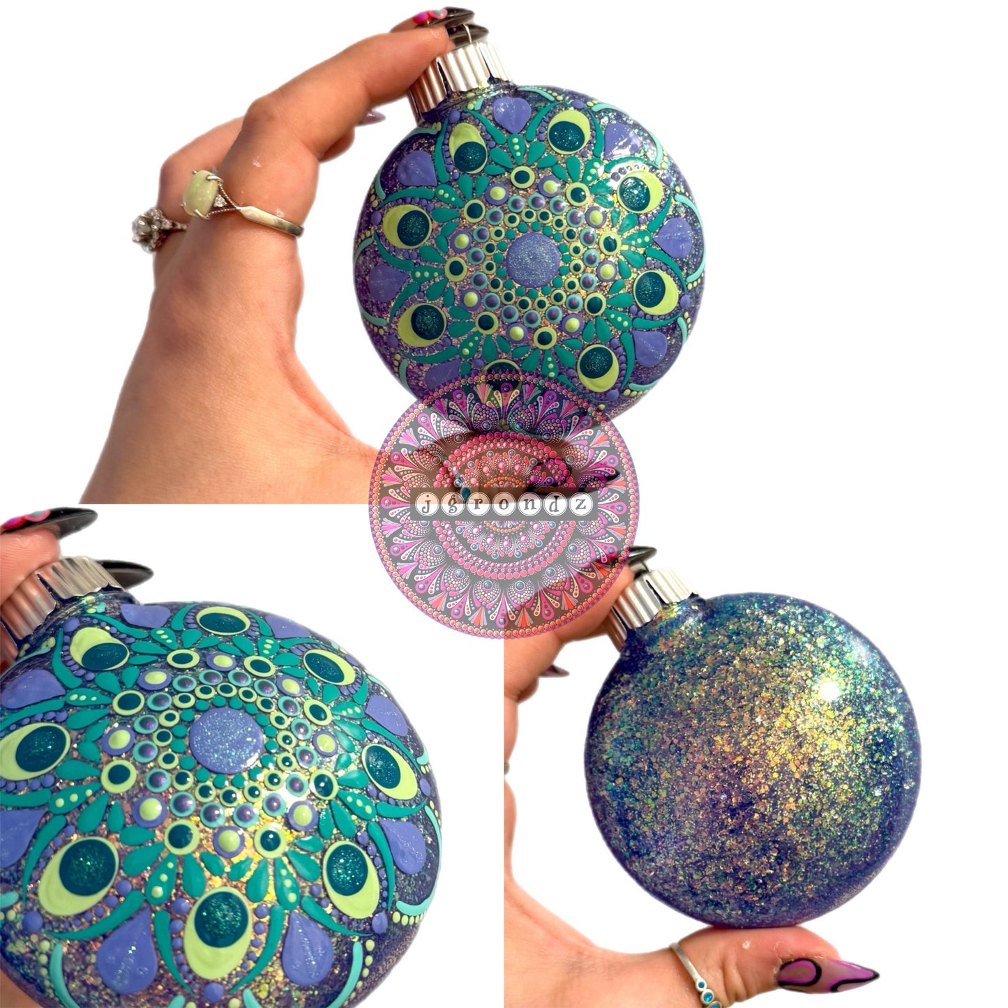 3” Mandala Glitter Ornament