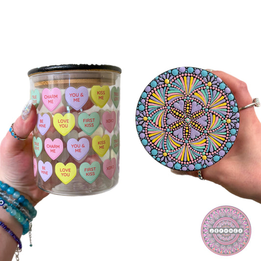 Valentines Mandala Stash Jar