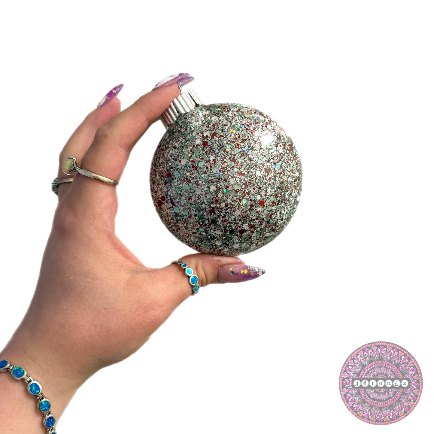 3” Reindeer Mandala Glitter Ornament