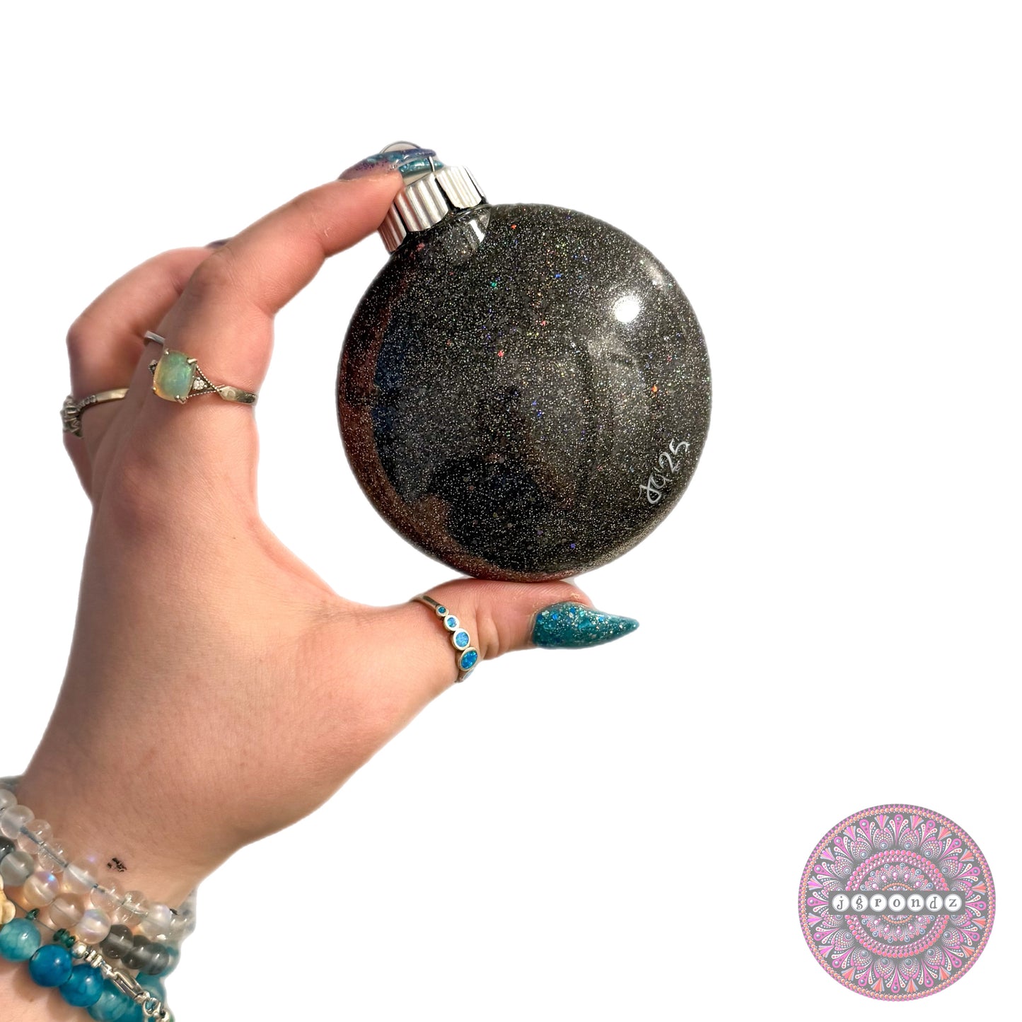 3” Snowflake Mandala Glitter Ornament