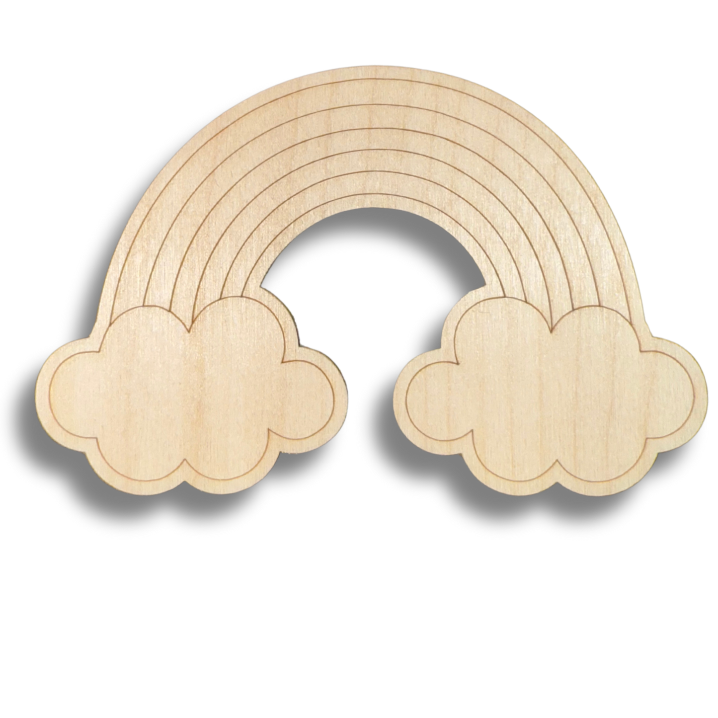 Unfinished Wood Etched Rainbow Shape | Paint By Line Crafts | up to 30" DIY