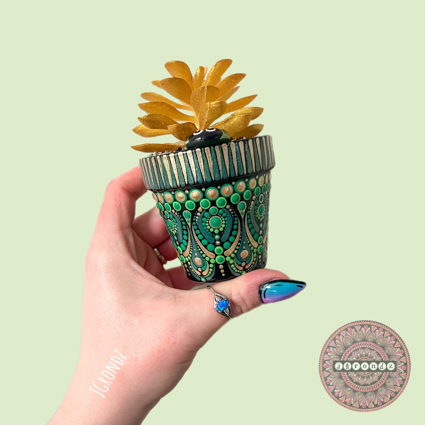 Luck-U-Lent Pot - St. 🍀 Day Painted Succulent Pot