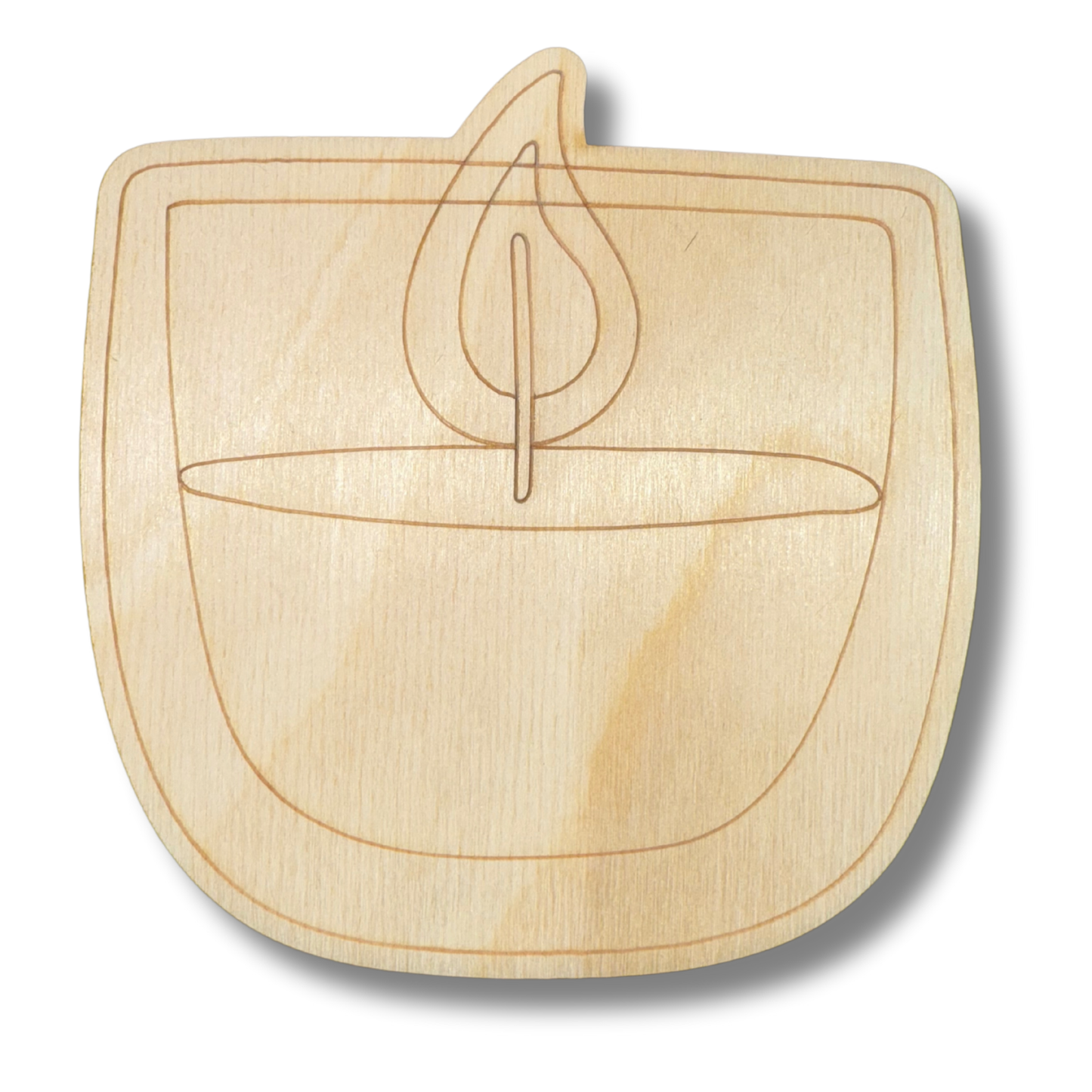 Unfinished Wood Etched Candle Shape | Paint By Line Crafts | up to 30" DIY