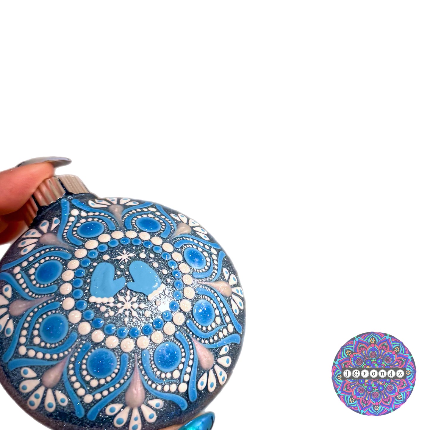 3” Winter Mandala Glitter Ornament