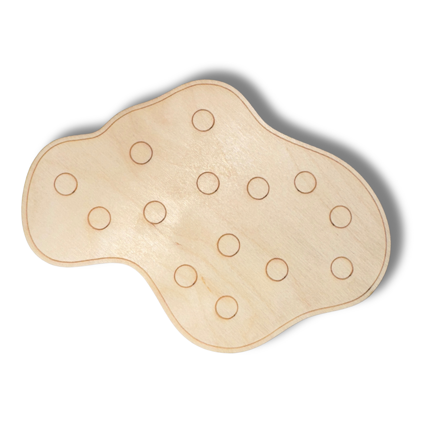 Unfinished Wood Etched Chicken Nugget Shape | Paint By Line Crafts | up to 30" DIY