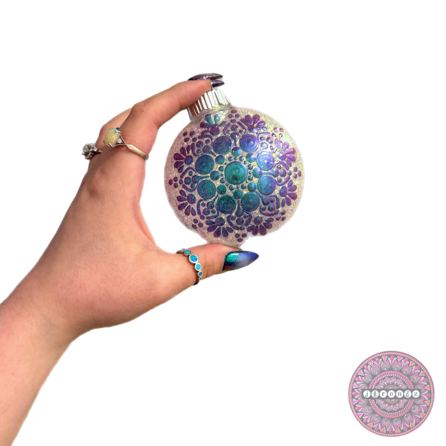 3” Mandala Glitter Ornament