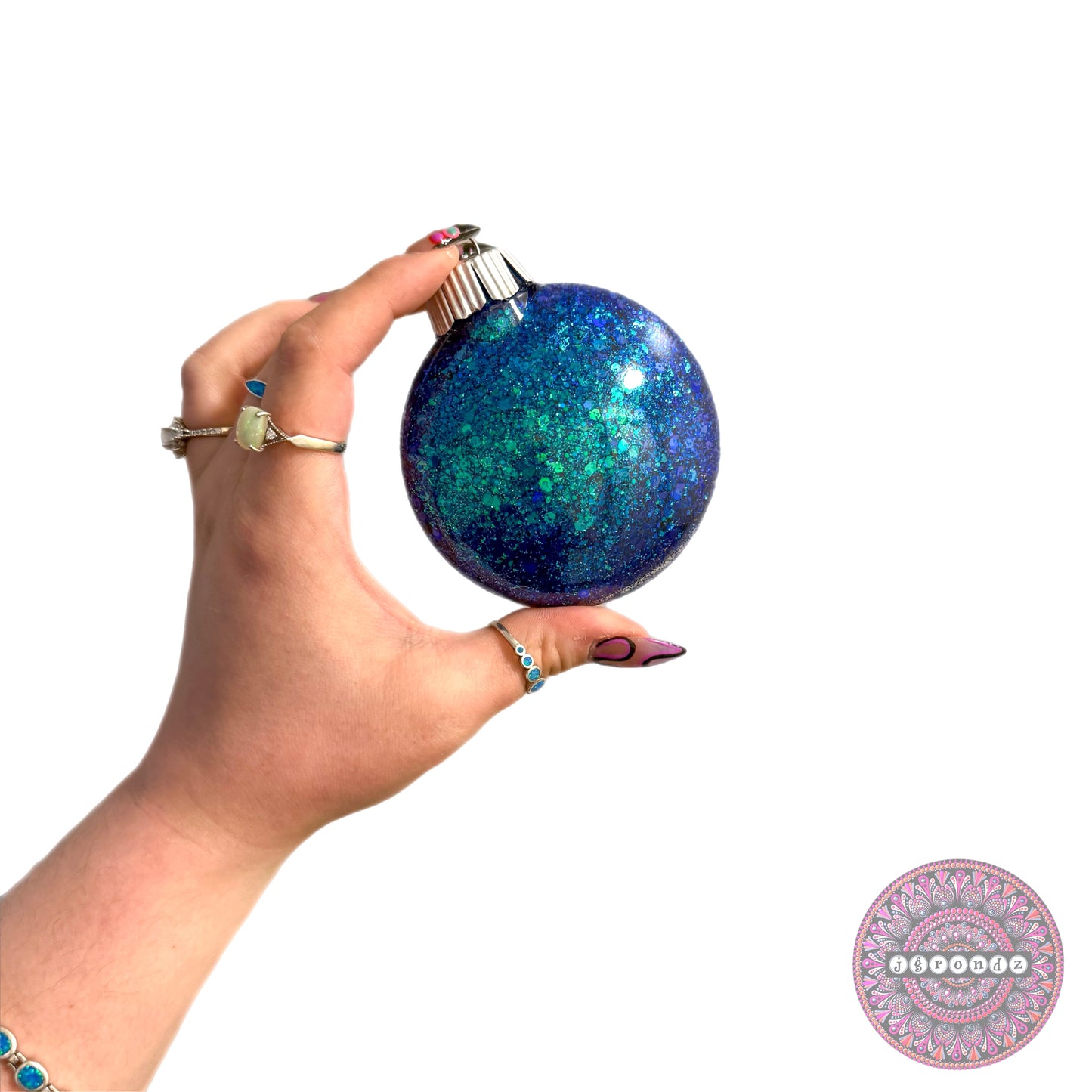 3” Mandala Glitter Ornament