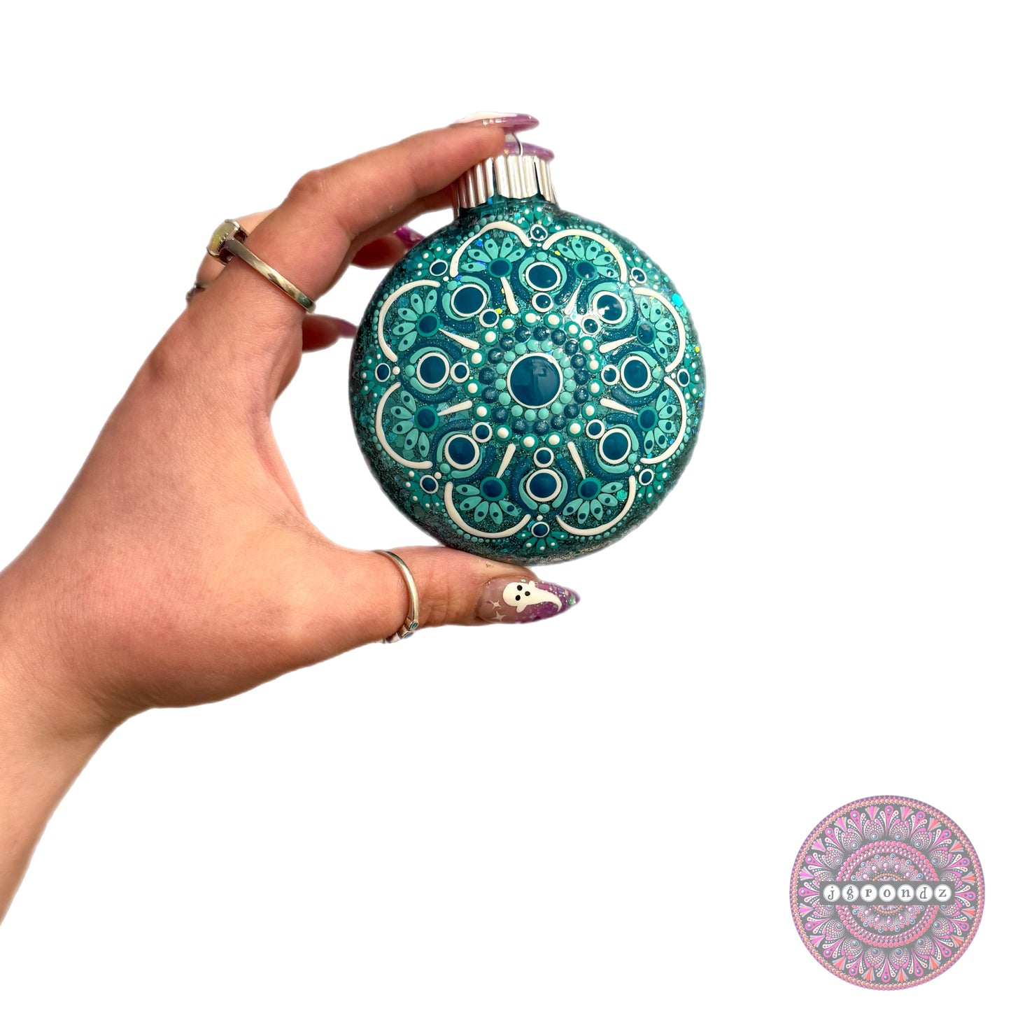 3” Mandala Glitter Ornament