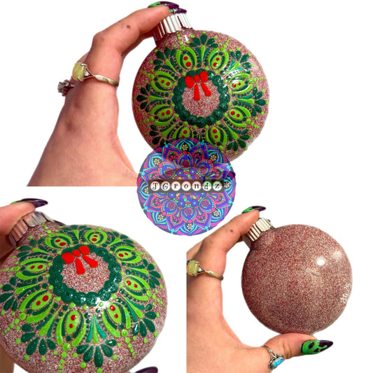 3” Wreath Mandala Glitter Ornament