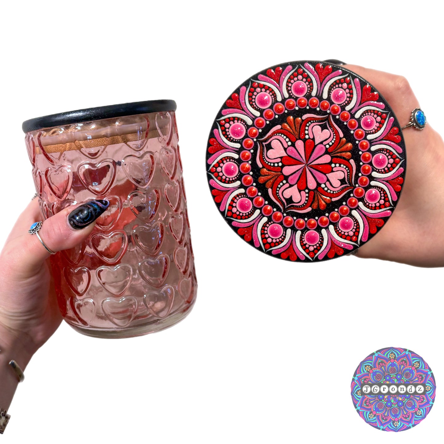 Valentines Mandala Stash Jar
