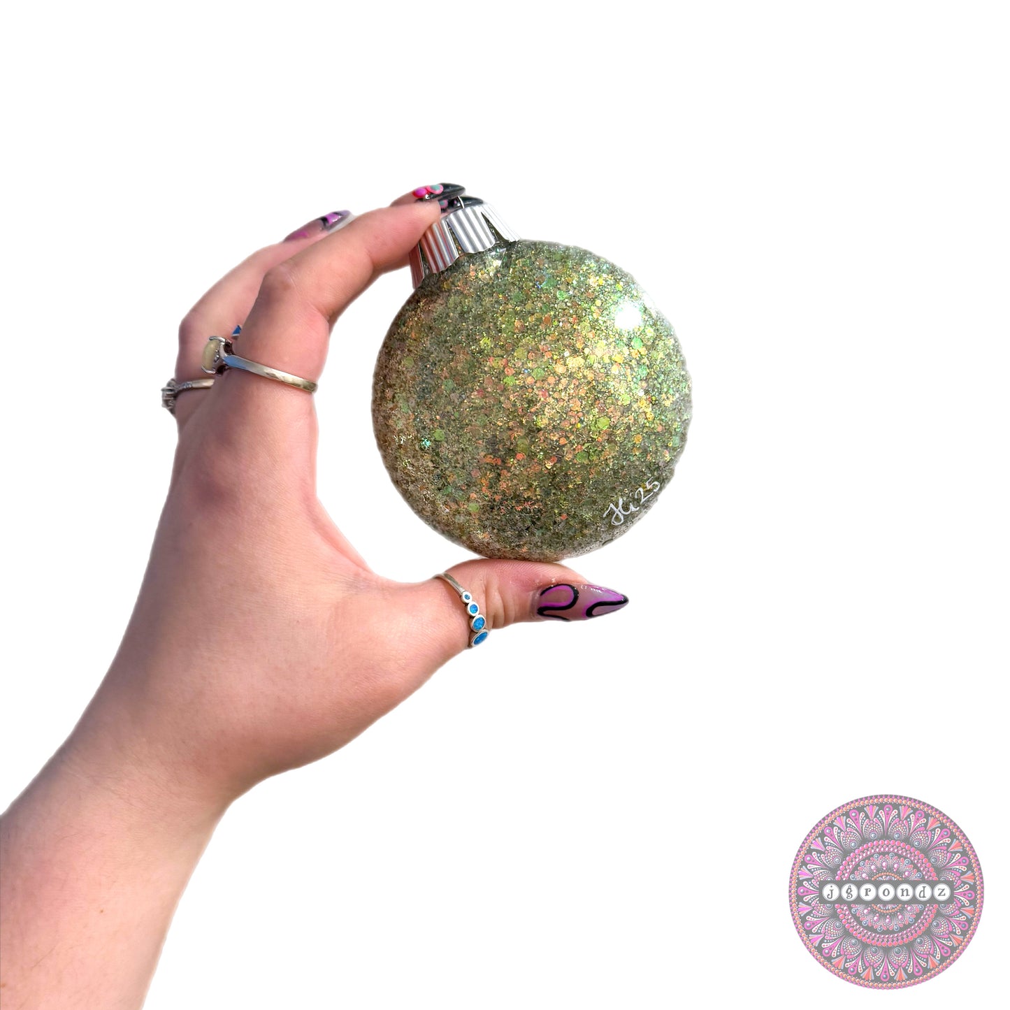 3” Reindeer Mandala Glitter Ornament