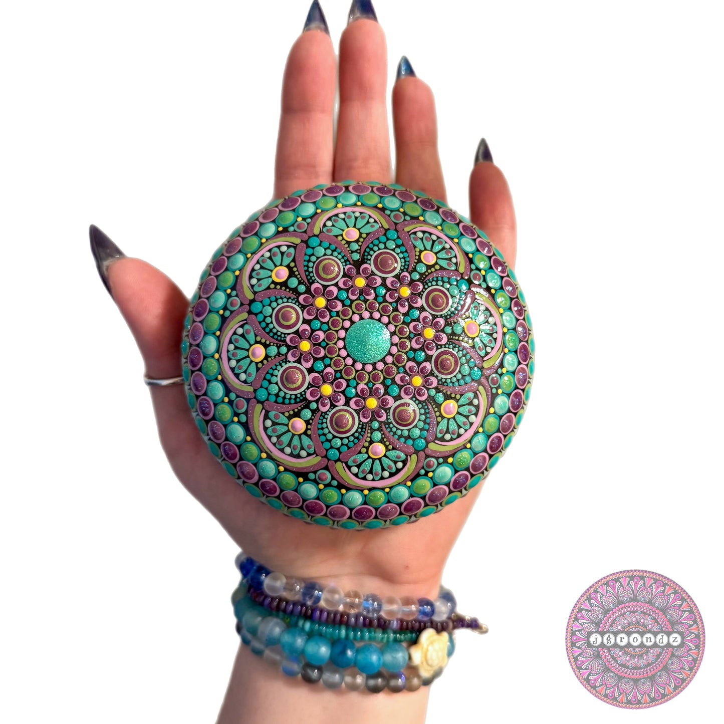 Regular Painted Mandala Stone