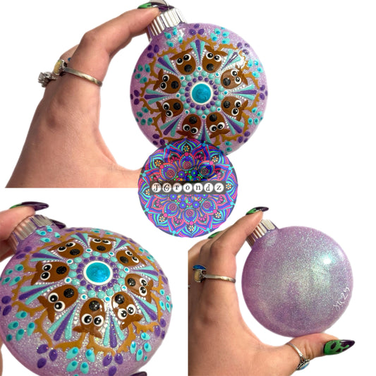 3” Reindeer Mandala Glitter Ornament