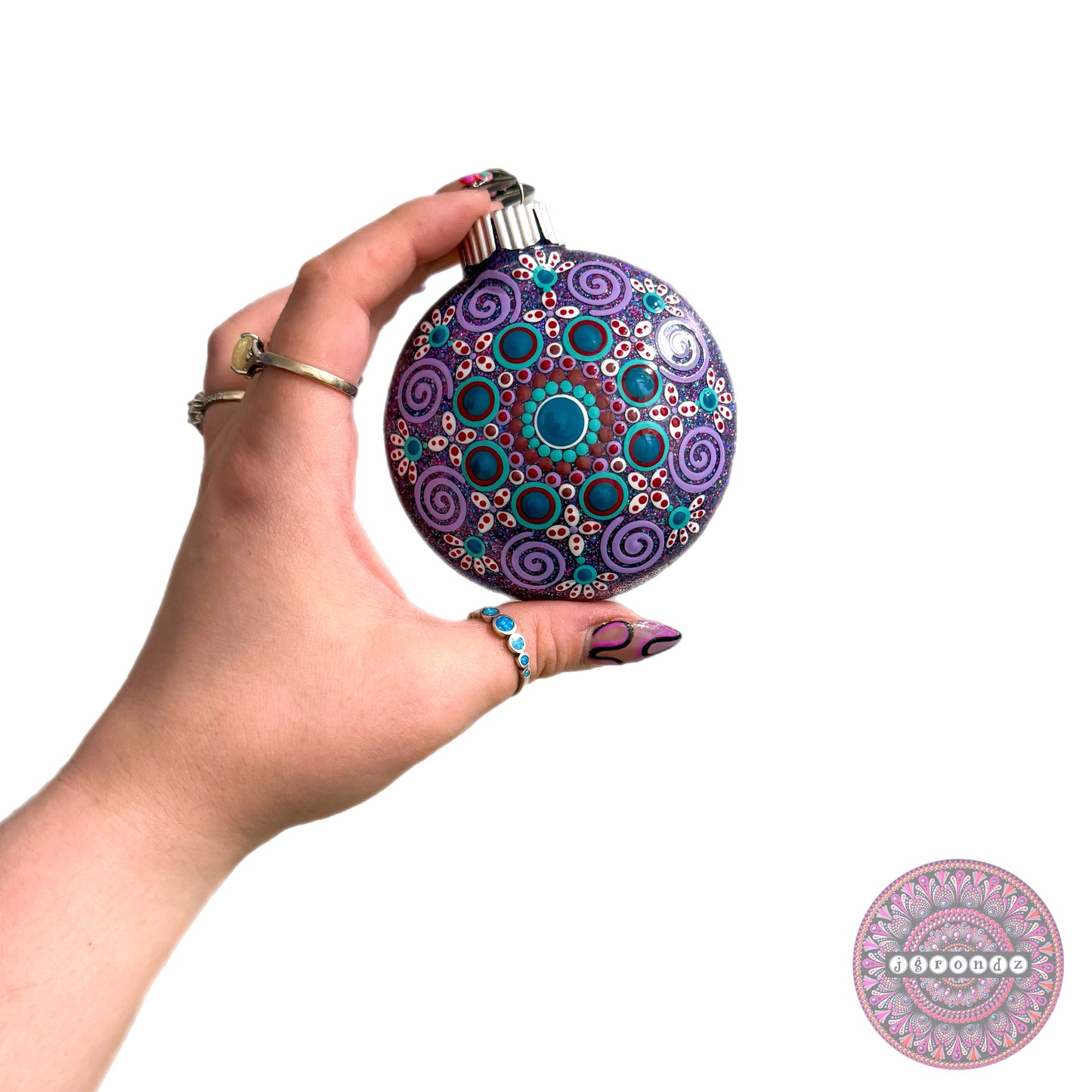 3” Mandala Glitter Ornament