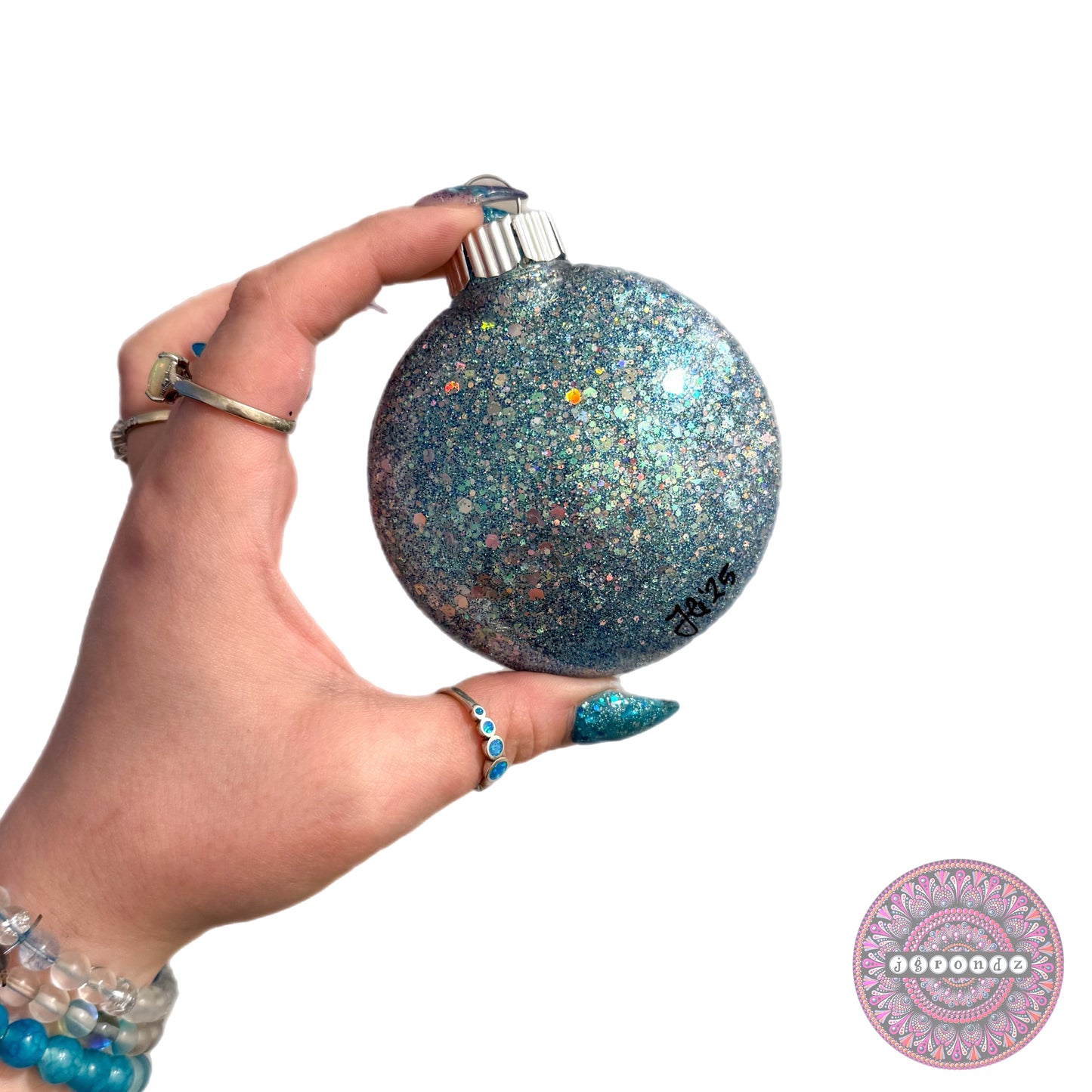 3” Snowman Mandala Glitter Ornament