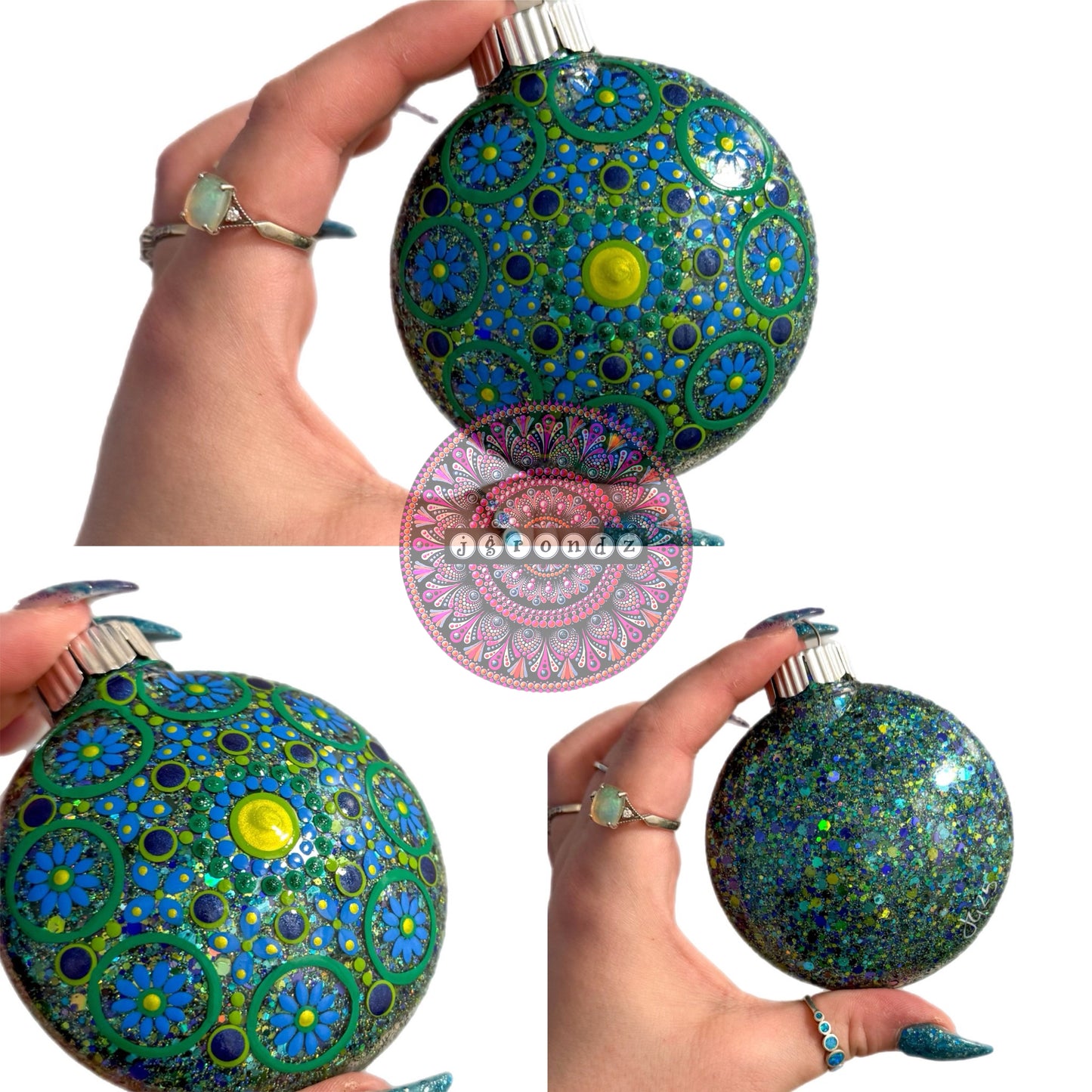 3” Mandala Glitter Ornament