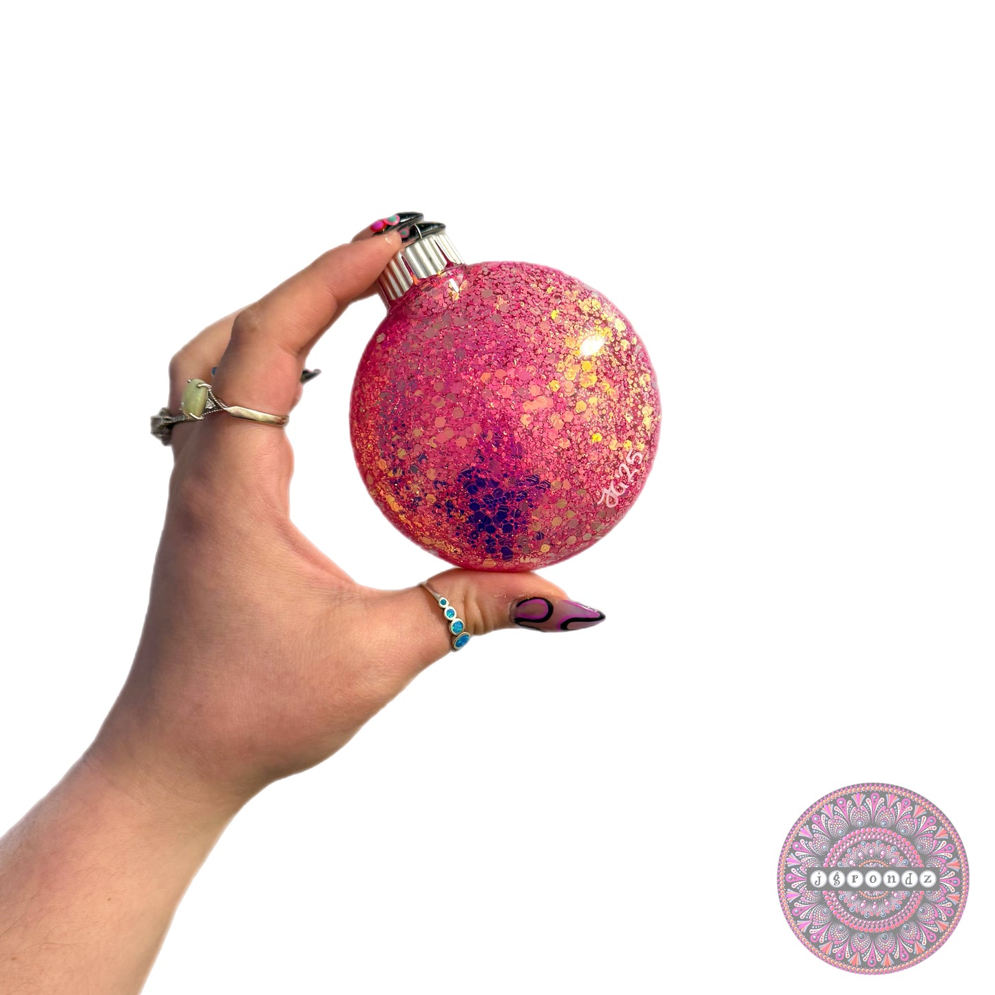 3” Gingerbread Mandala Glitter Ornament