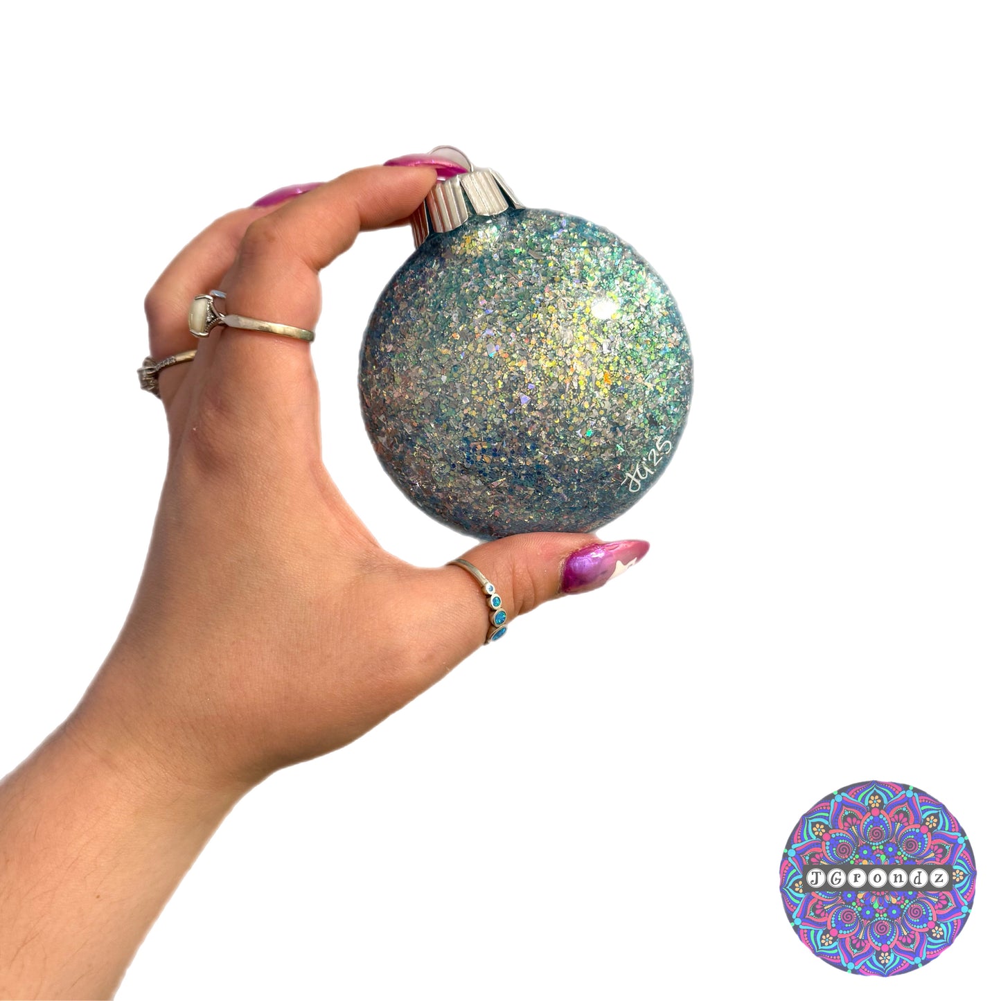 3” Snowman Mandala Glitter Ornament